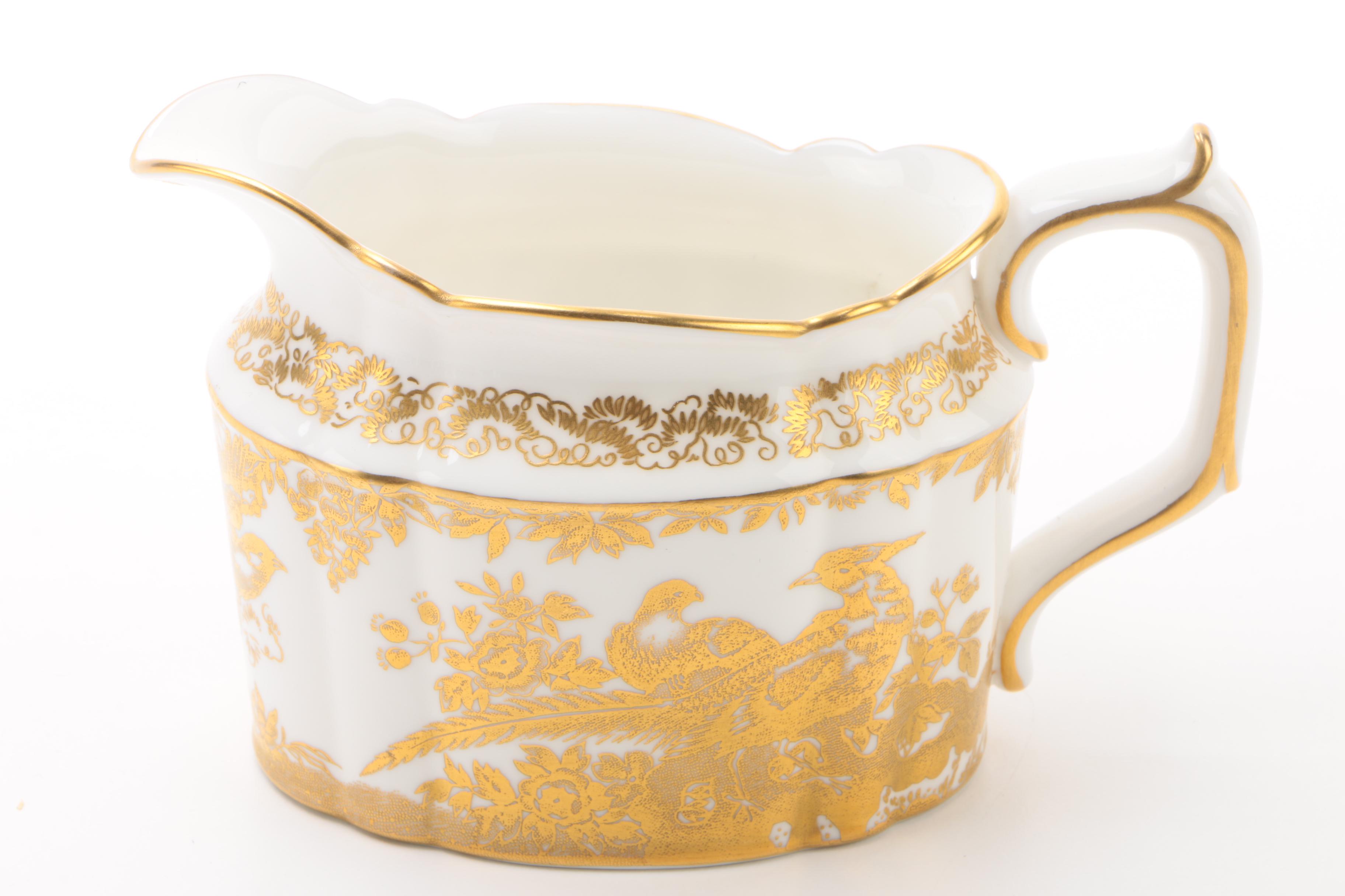 Royal Crown Derby "Gold Aves" English Bone China Dinnerware
