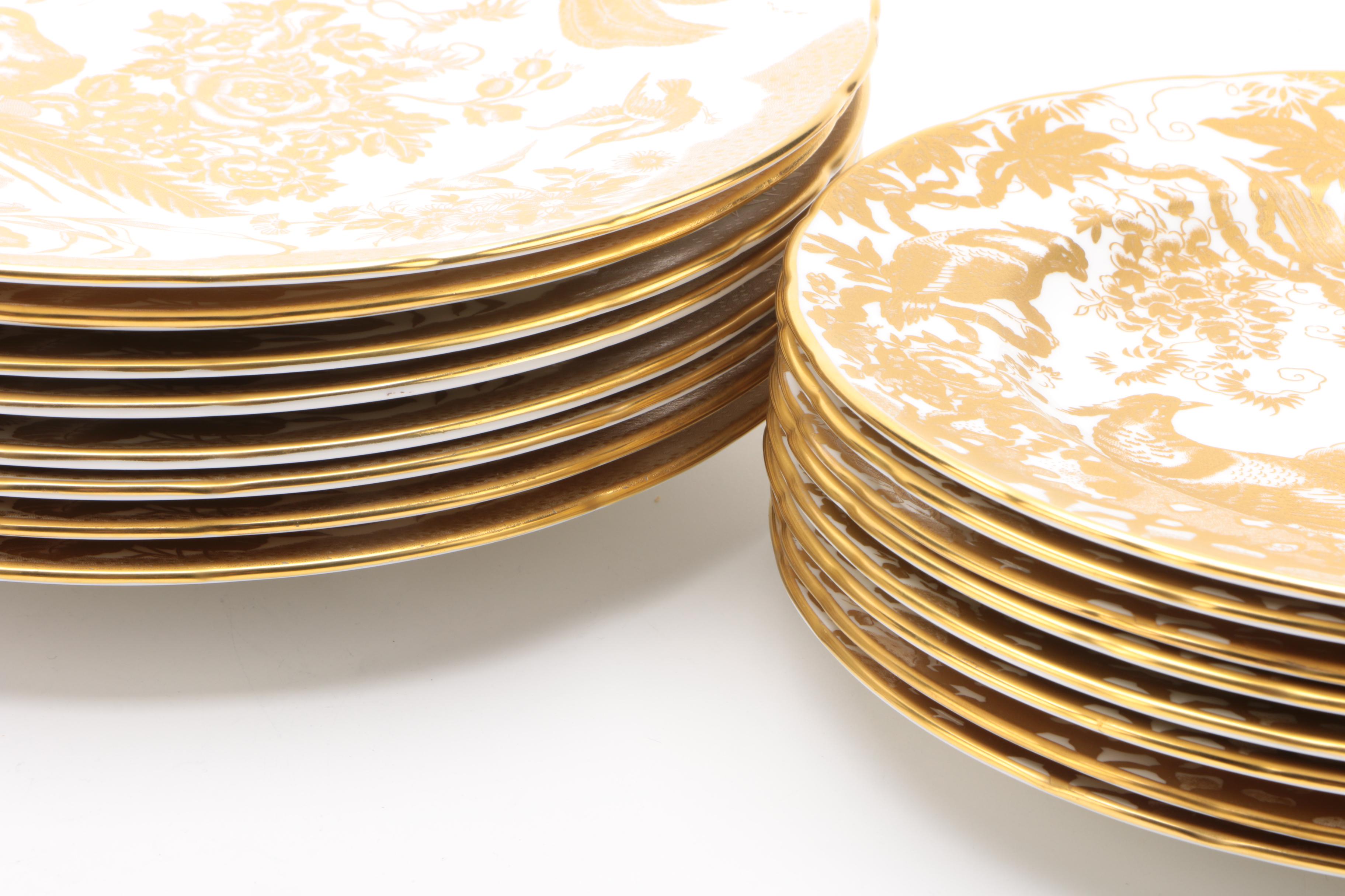 Royal Crown Derby "Gold Aves" English Bone China Dinnerware