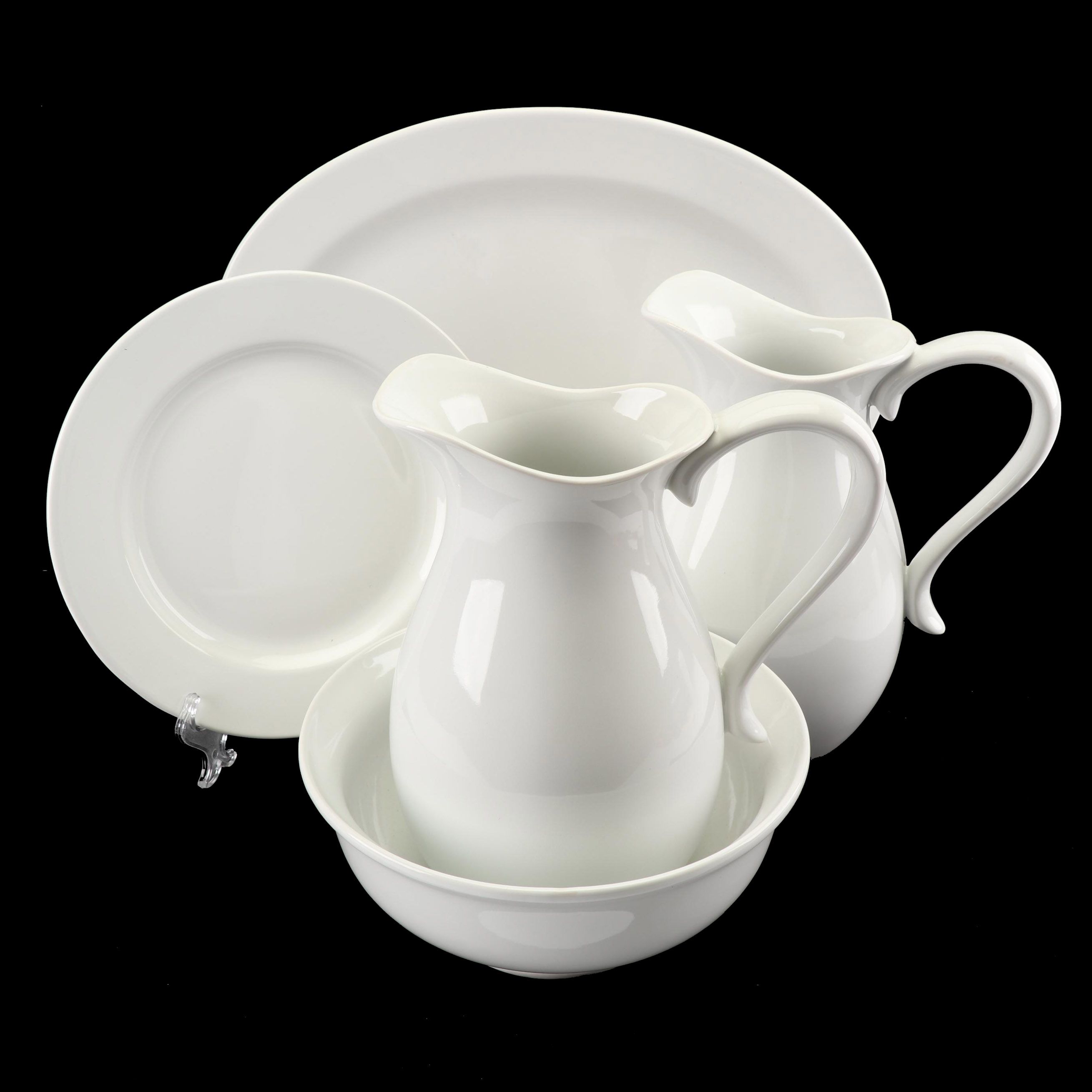 Contemporary White Porcelain Serving Pieces featuring Threshold