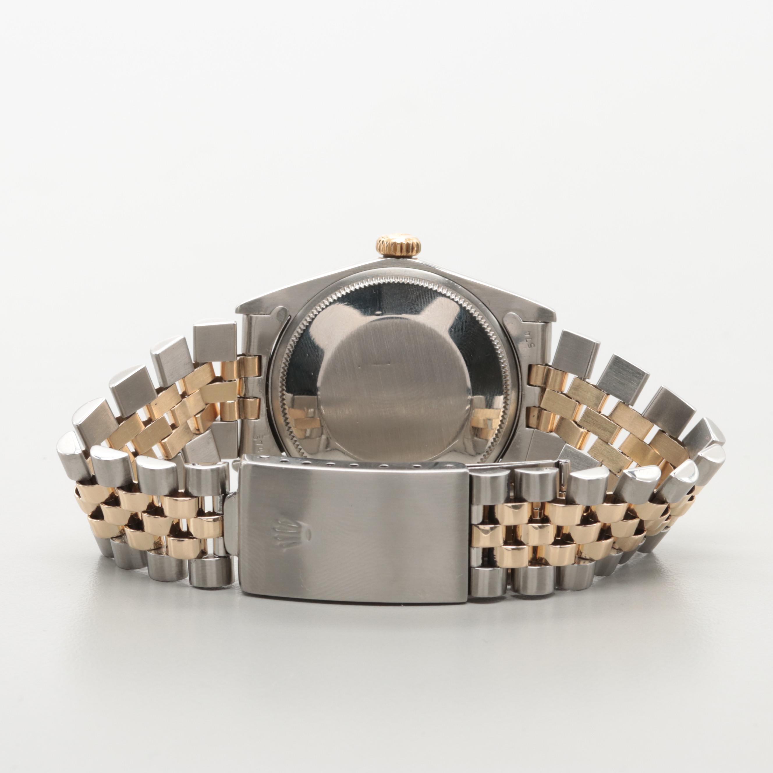 Rolex Oyster Perpetual Date With 14K Gold and Mother of Pearl Diamond Dial 1968