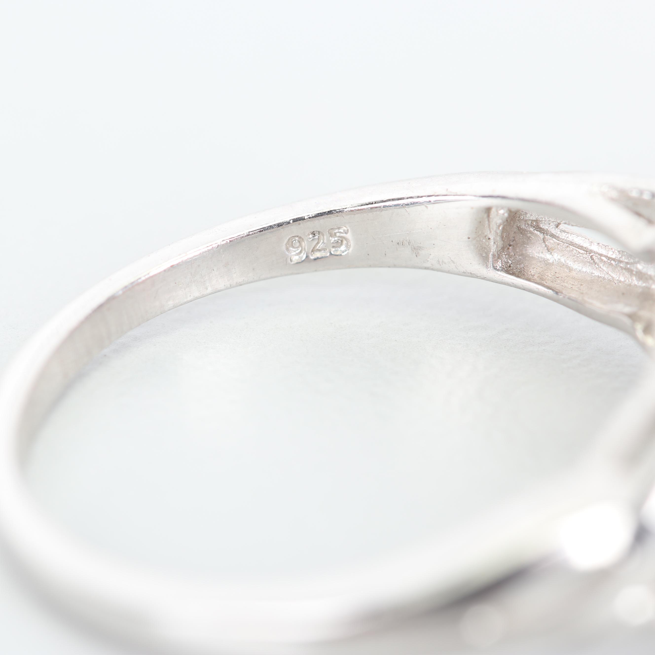 Sterling Silver Rhodochrosite, Diamond, and Cubic Zirconia Jewelry