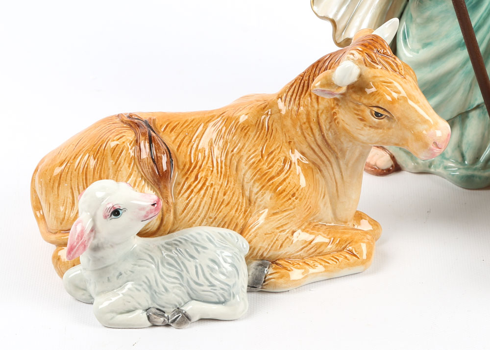 Fitz and Floyd "Nativity" Five-Piece Figural Set