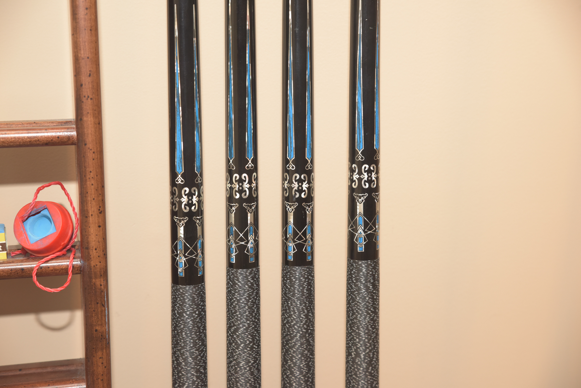 ProLine Billiards Table with Cues, Wall Rack, and Accessories