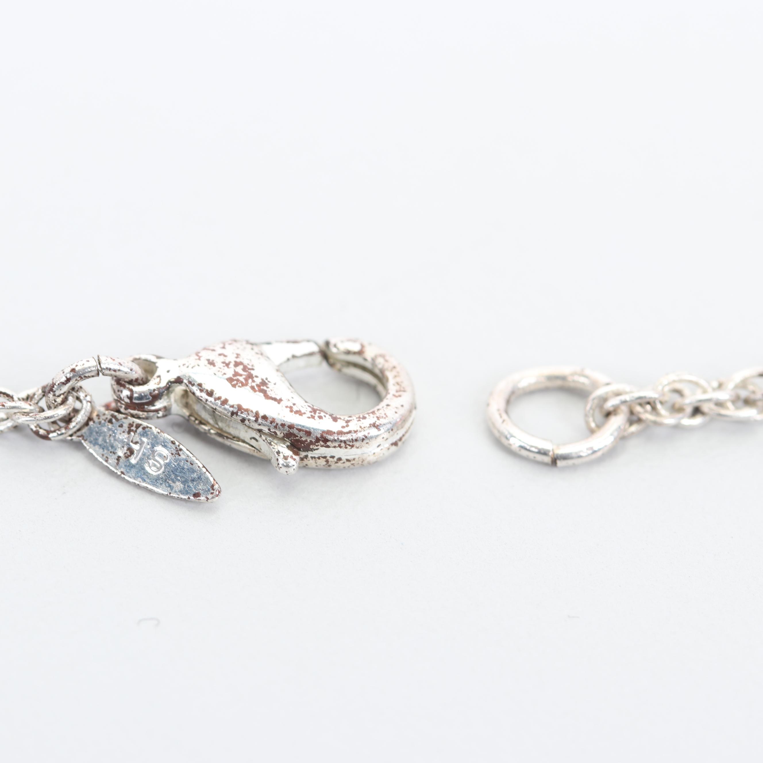 Sterling Silver Amber Pendant Necklace and Sterling Silver Earrings