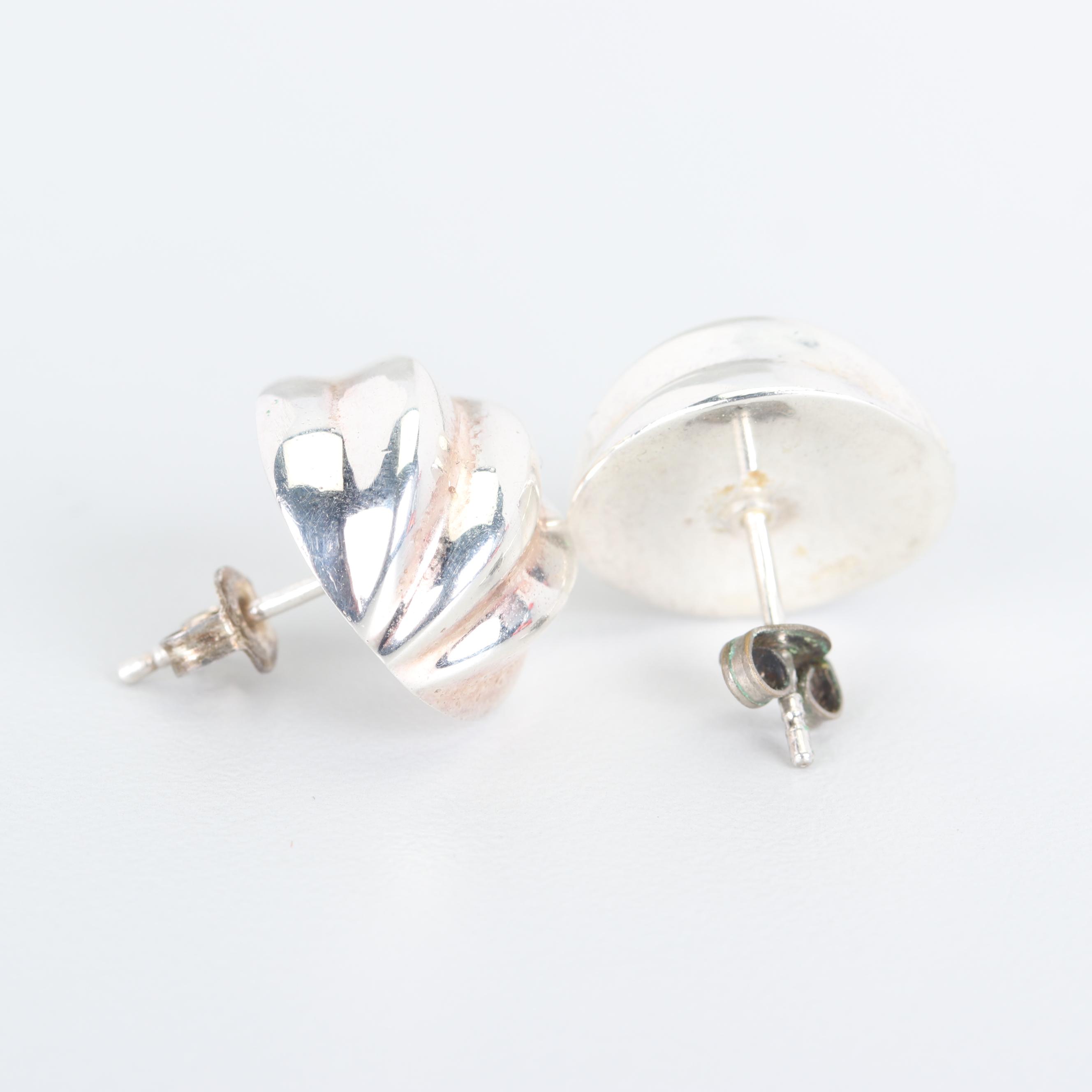 Sterling Silver Amber Pendant Necklace and Sterling Silver Earrings