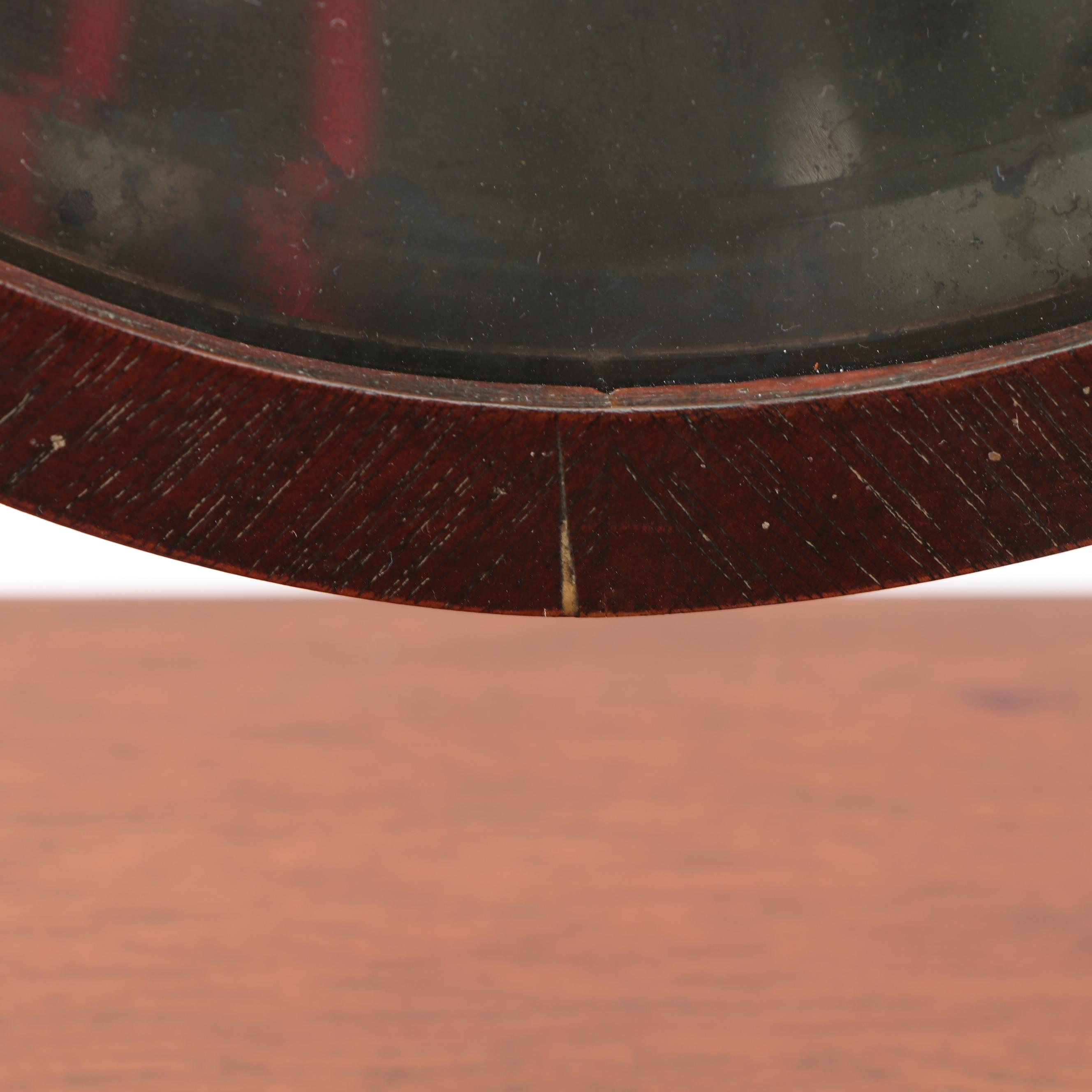 Federal Style Mahogany Veneer Shaving Mirror with Drawers