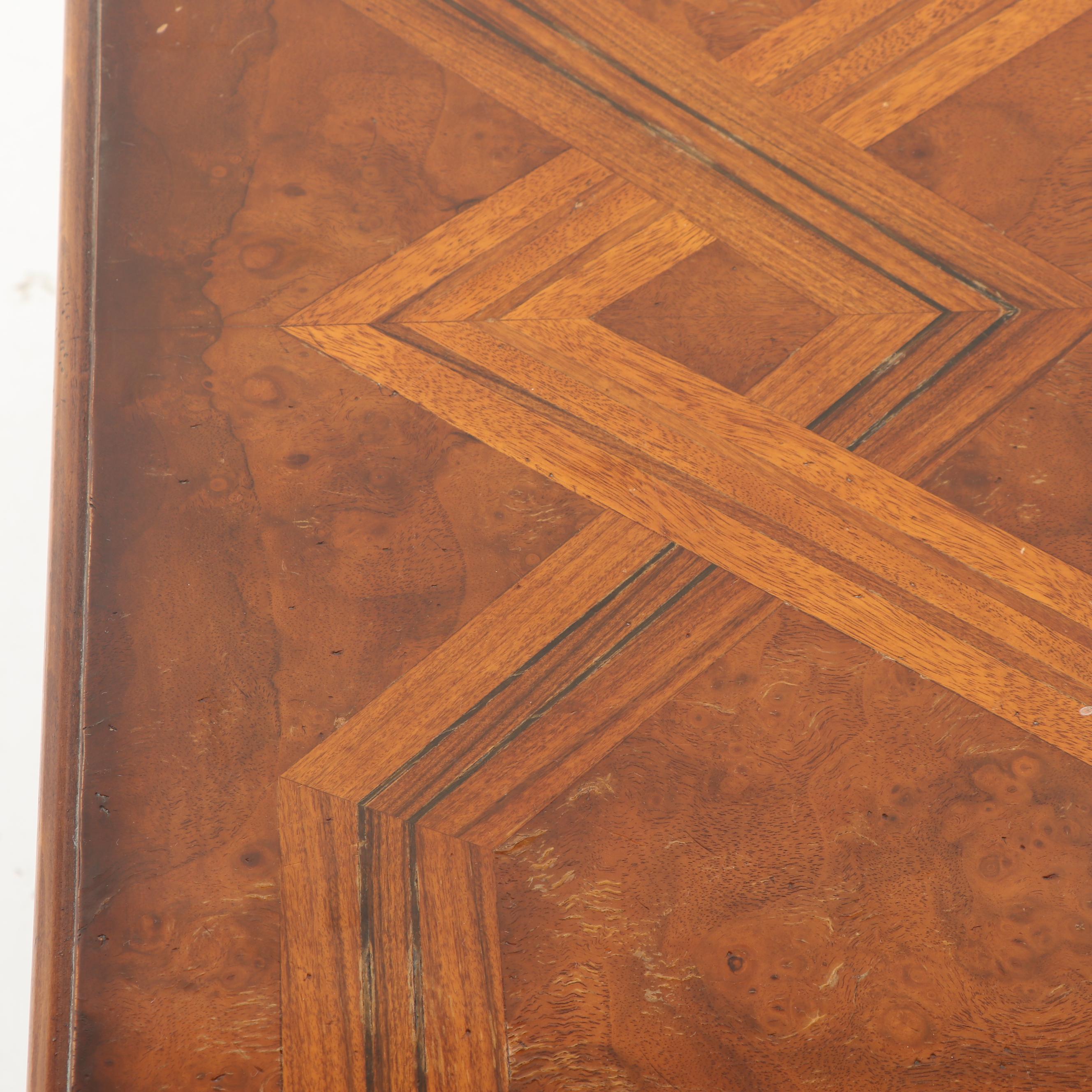 Banded Inlay and Burl Veneer Coffee Table