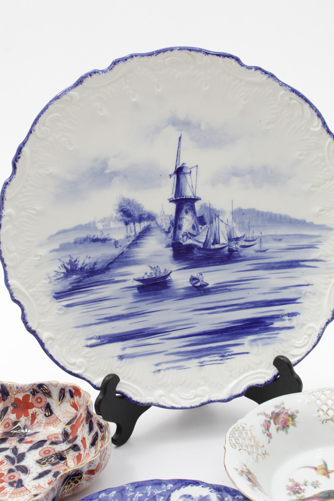 Earthenware and Porcelain Dinnerware Featuring Delft