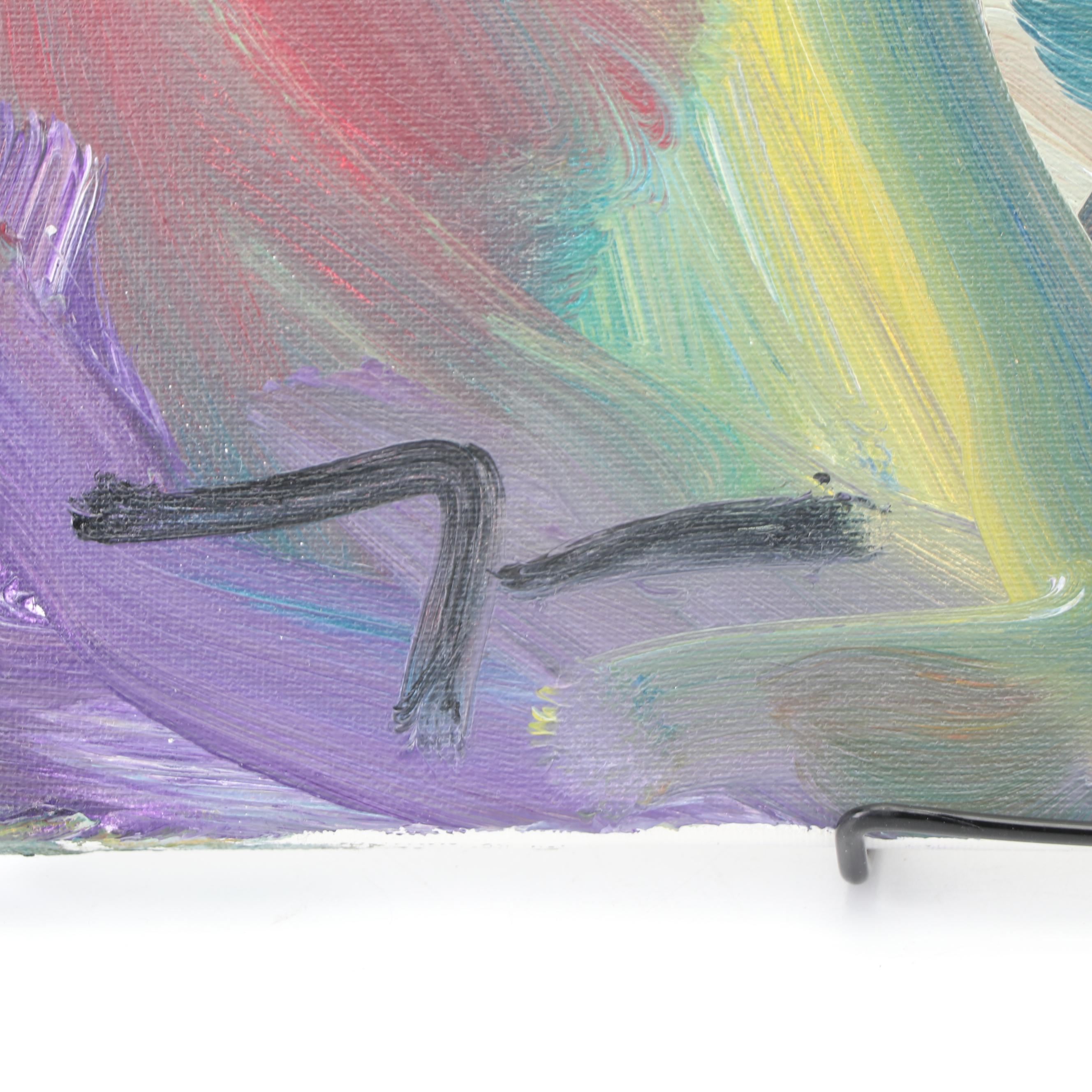 Jose Trujillo Oil Painting "The Owl"