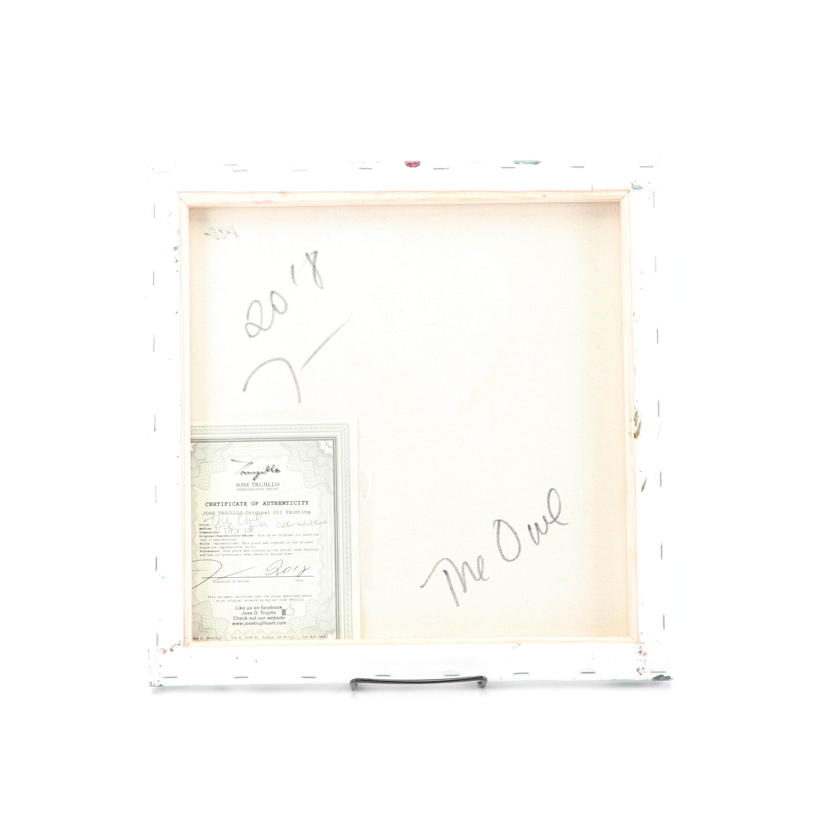 Jose Trujillo Oil Painting "The Owl"