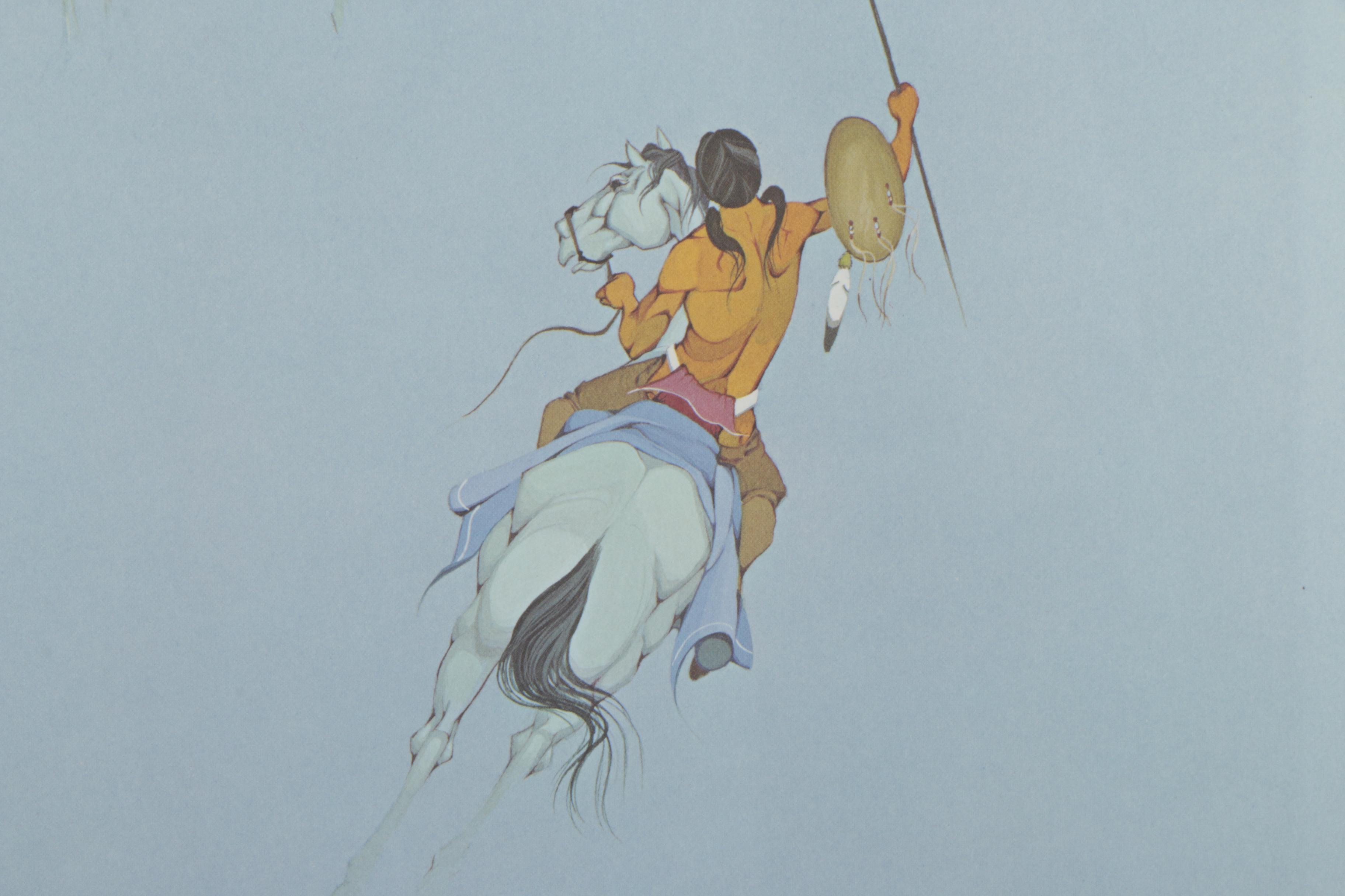 Limited Edition Jerome Tiger Offset Lithograph "His Spirit Calls"