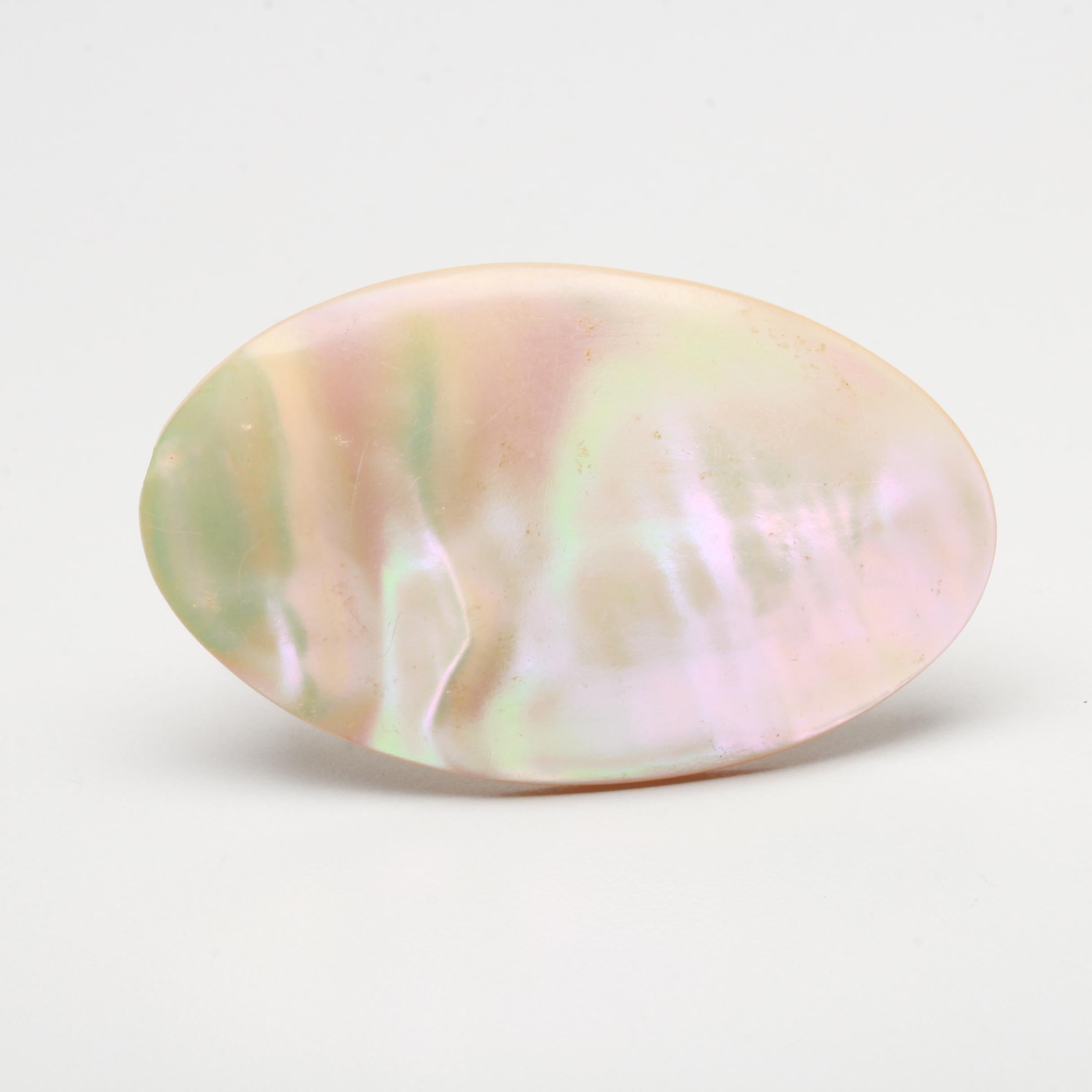 Mother of Pearl Oval Brooch