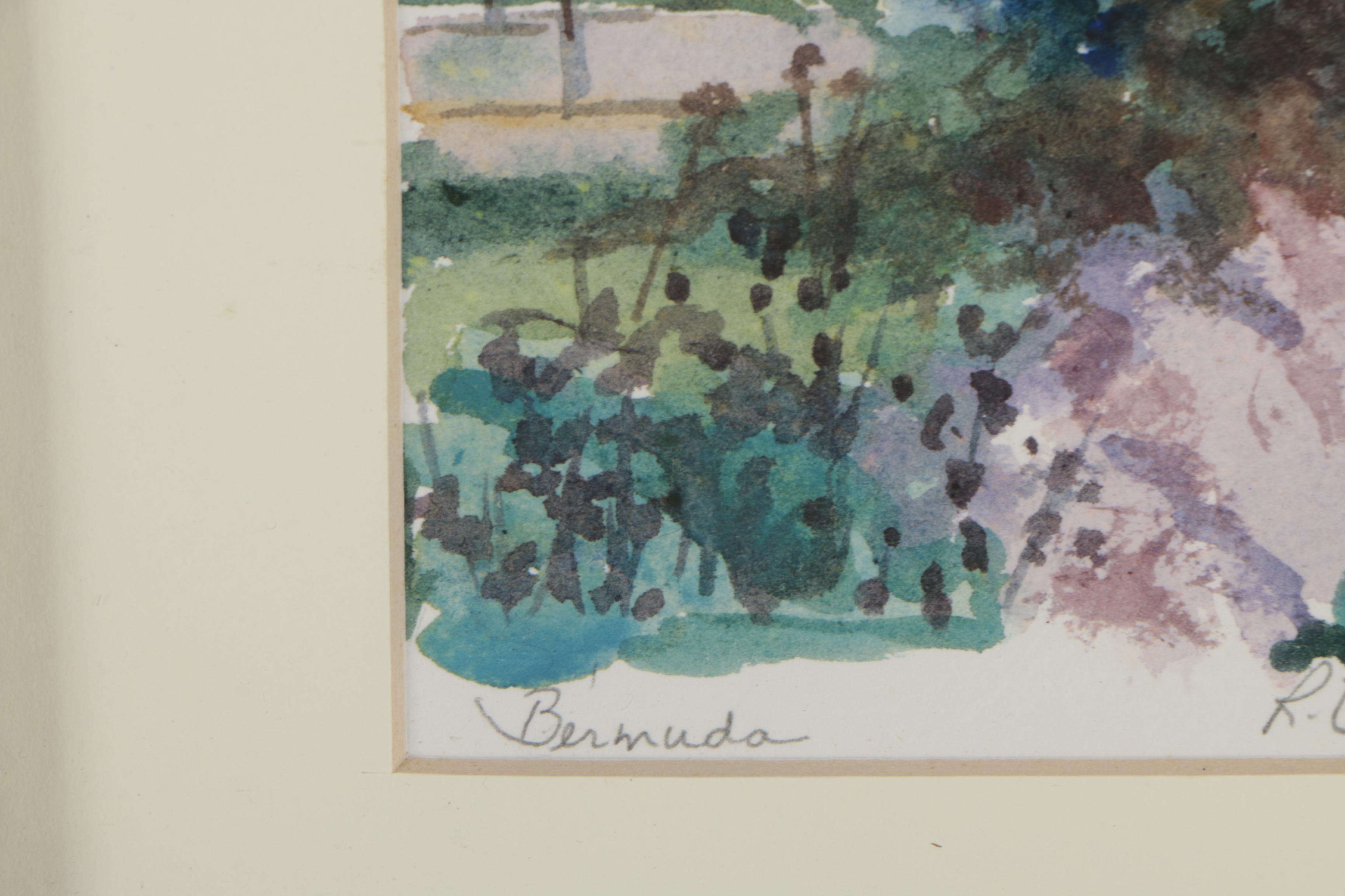 Ruth Vallis Watercolor Painting "Bermuda"