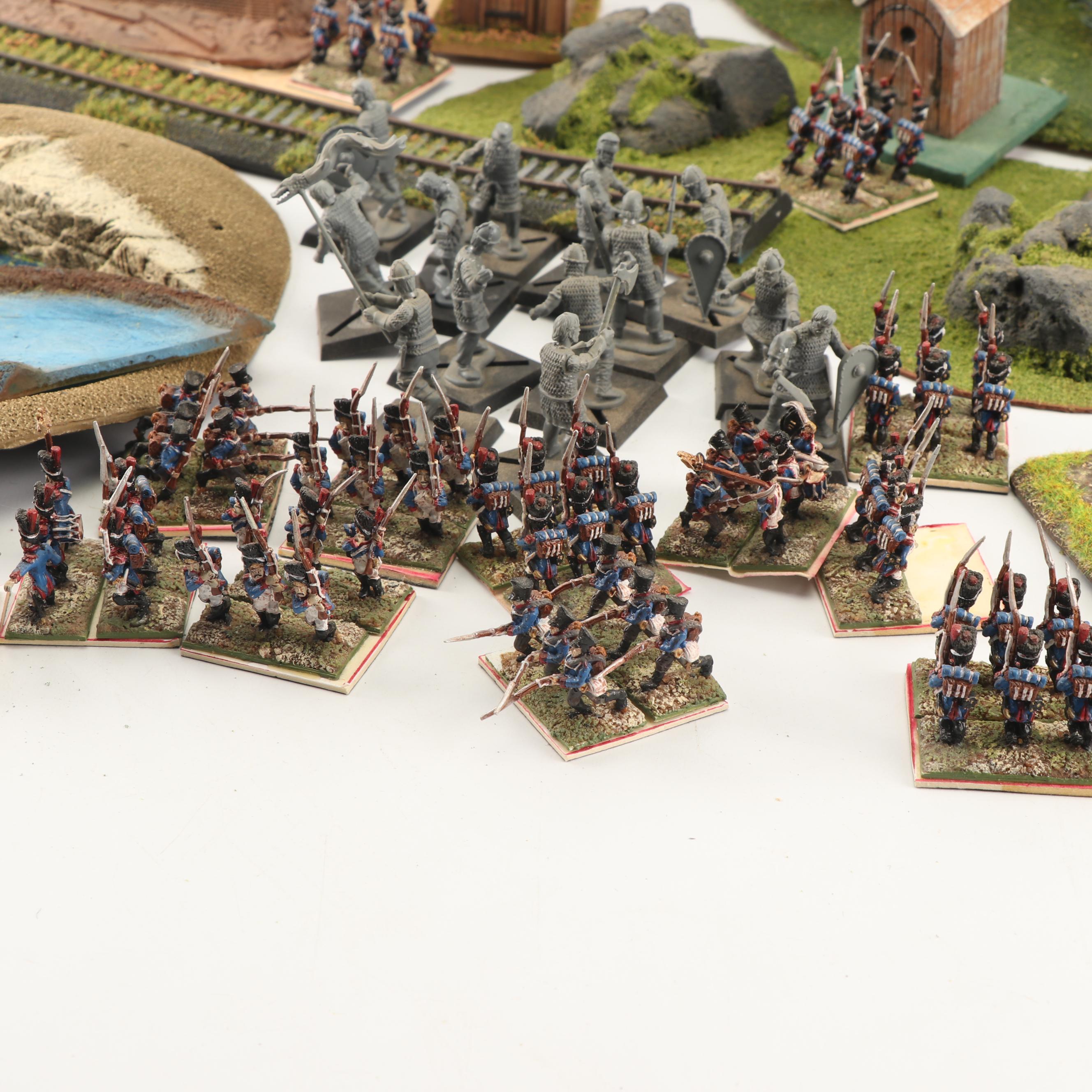 Miniature Painted Soldiers, Buildings, Turf, and Hobby Supplies