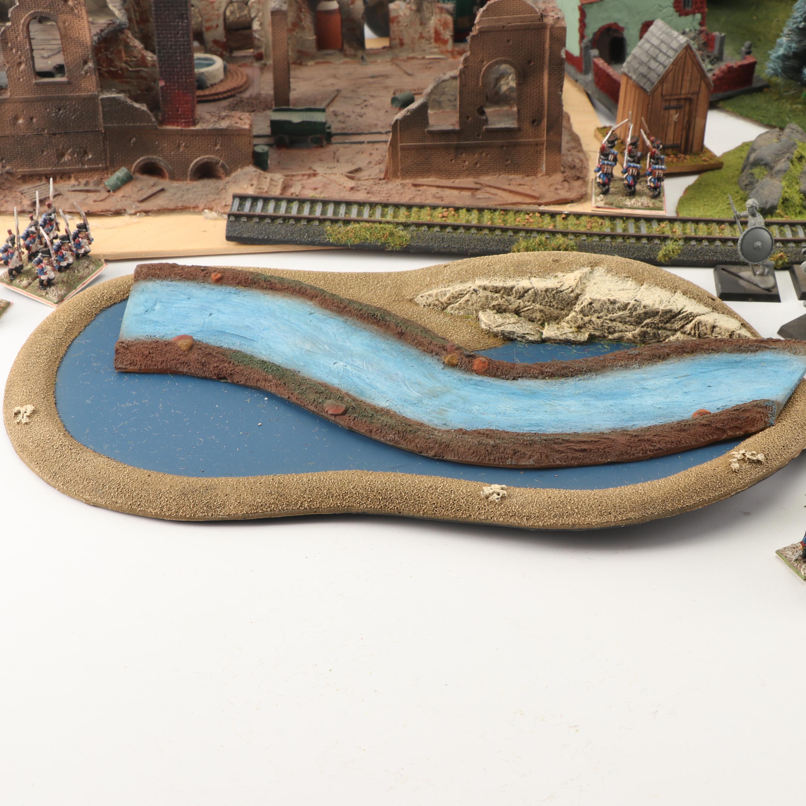 Miniature Painted Soldiers, Buildings, Turf, and Hobby Supplies