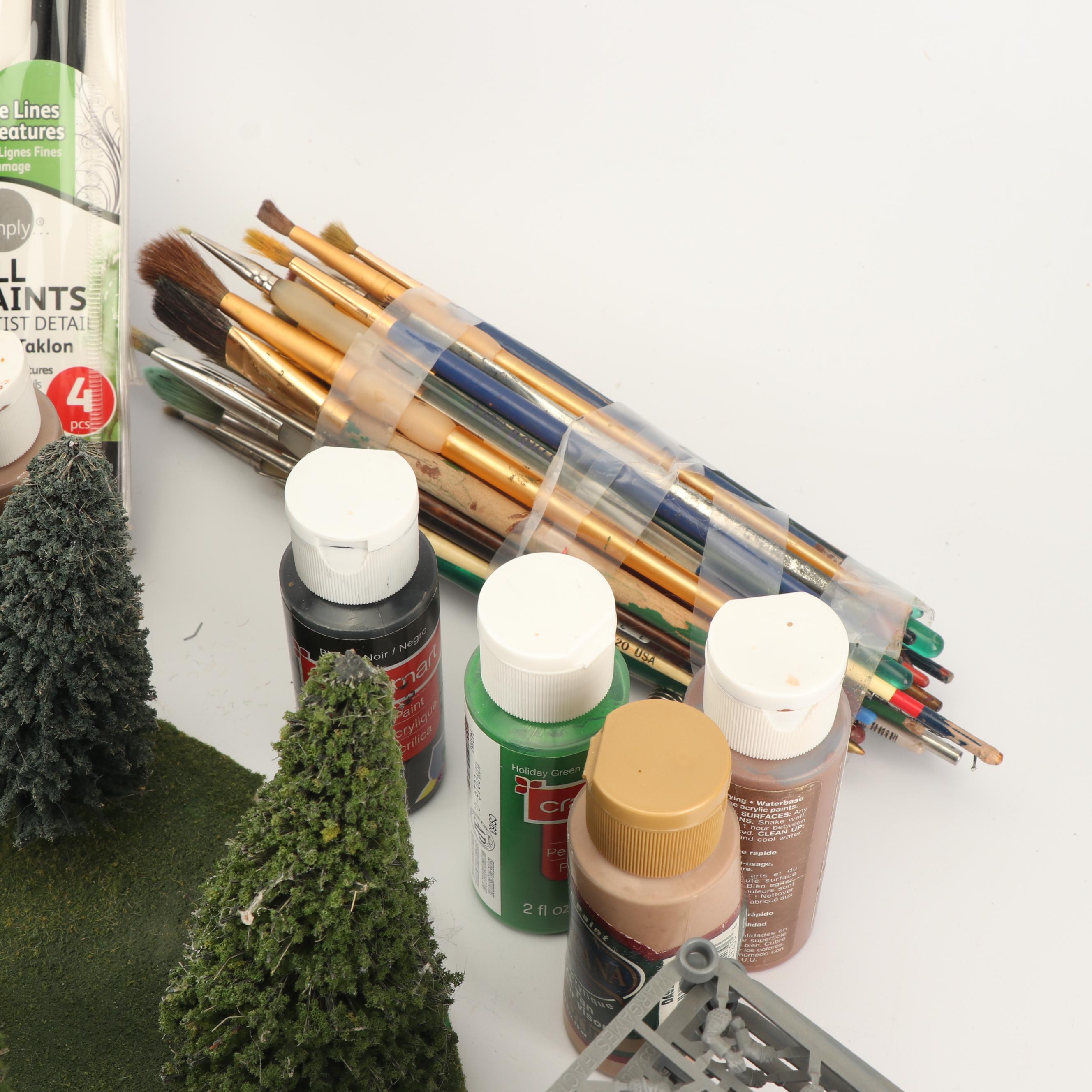 Miniature Painted Soldiers, Buildings, Turf, and Hobby Supplies