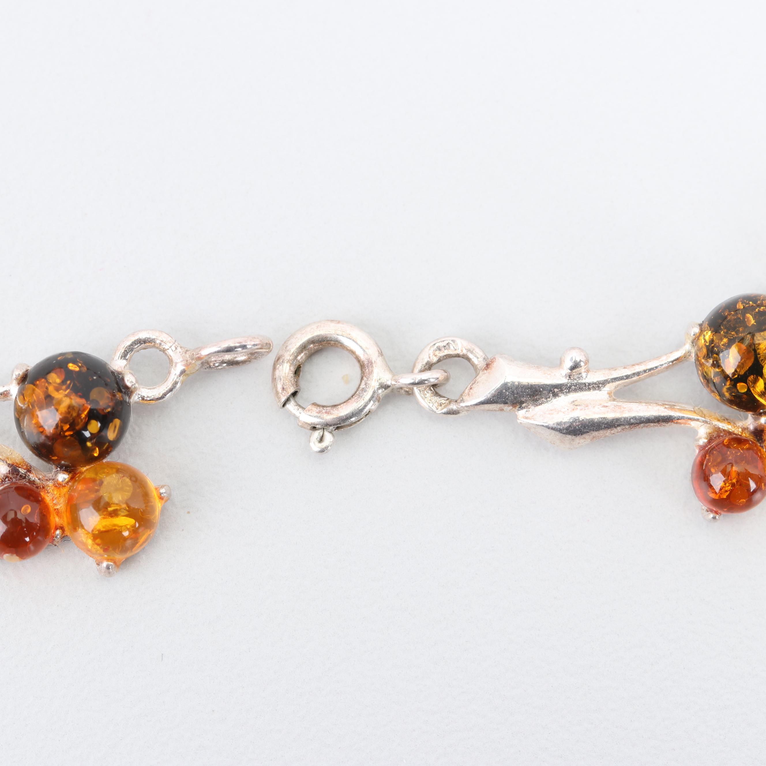 Sterling Silver Amber Necklace