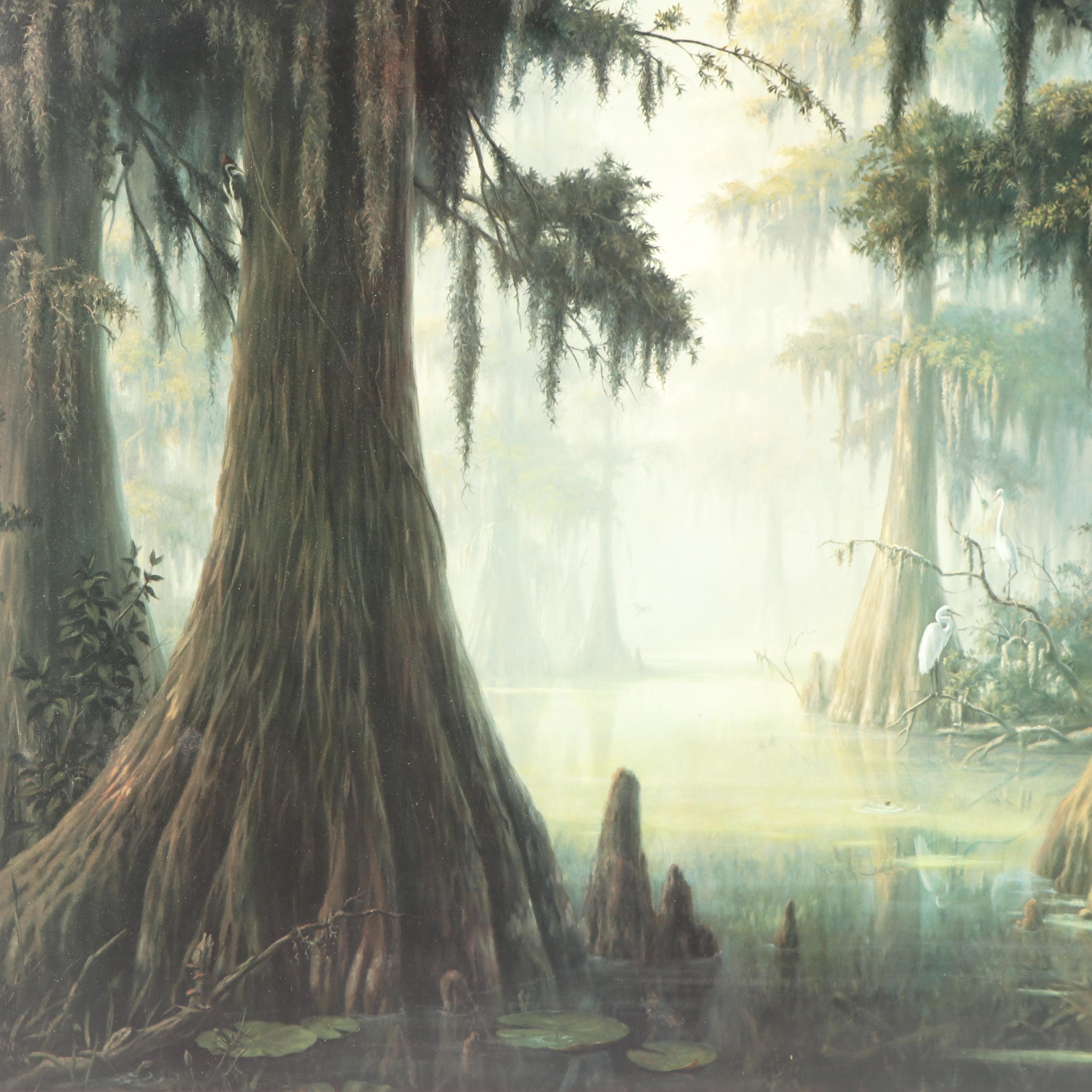 Offset Lithograph after Dalhart Windberg Cypress Mist