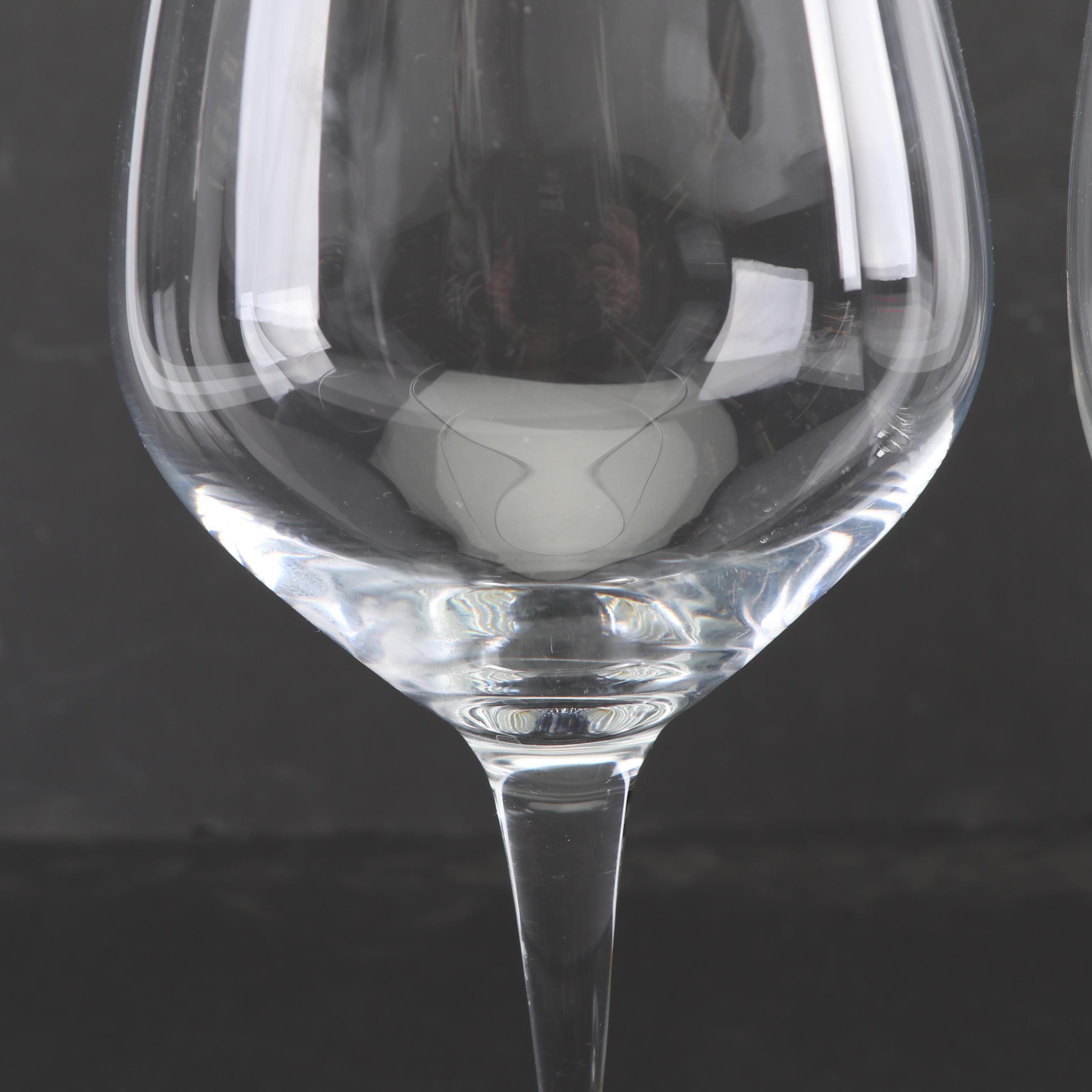 Contemporary Luigi Bormioli "Crescendo" Wine Glasses