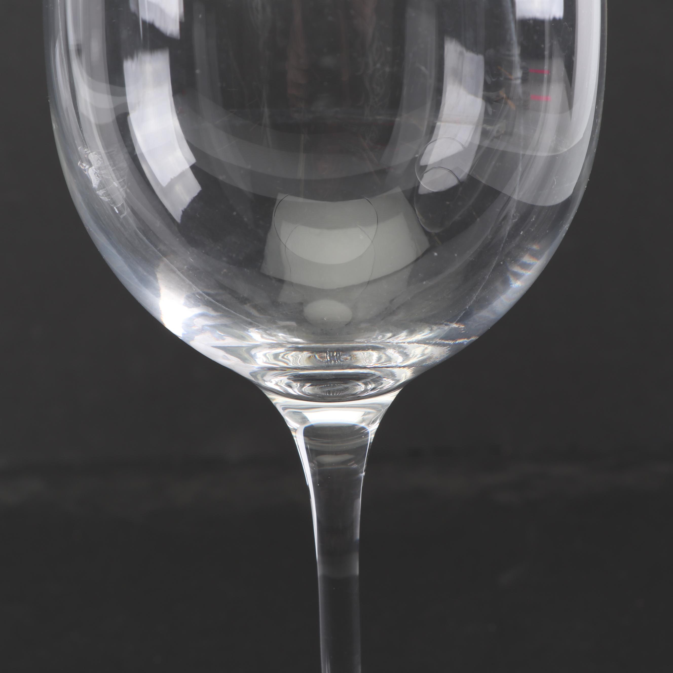 Contemporary Luigi Bormioli "Crescendo" Wine Glasses