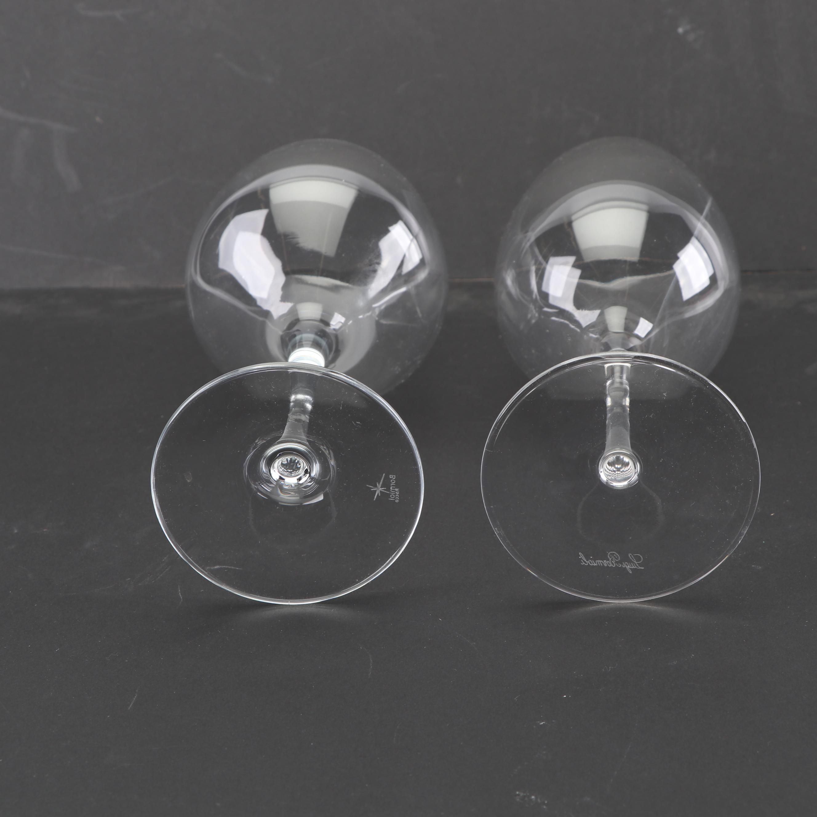 Contemporary Luigi Bormioli "Crescendo" Wine Glasses