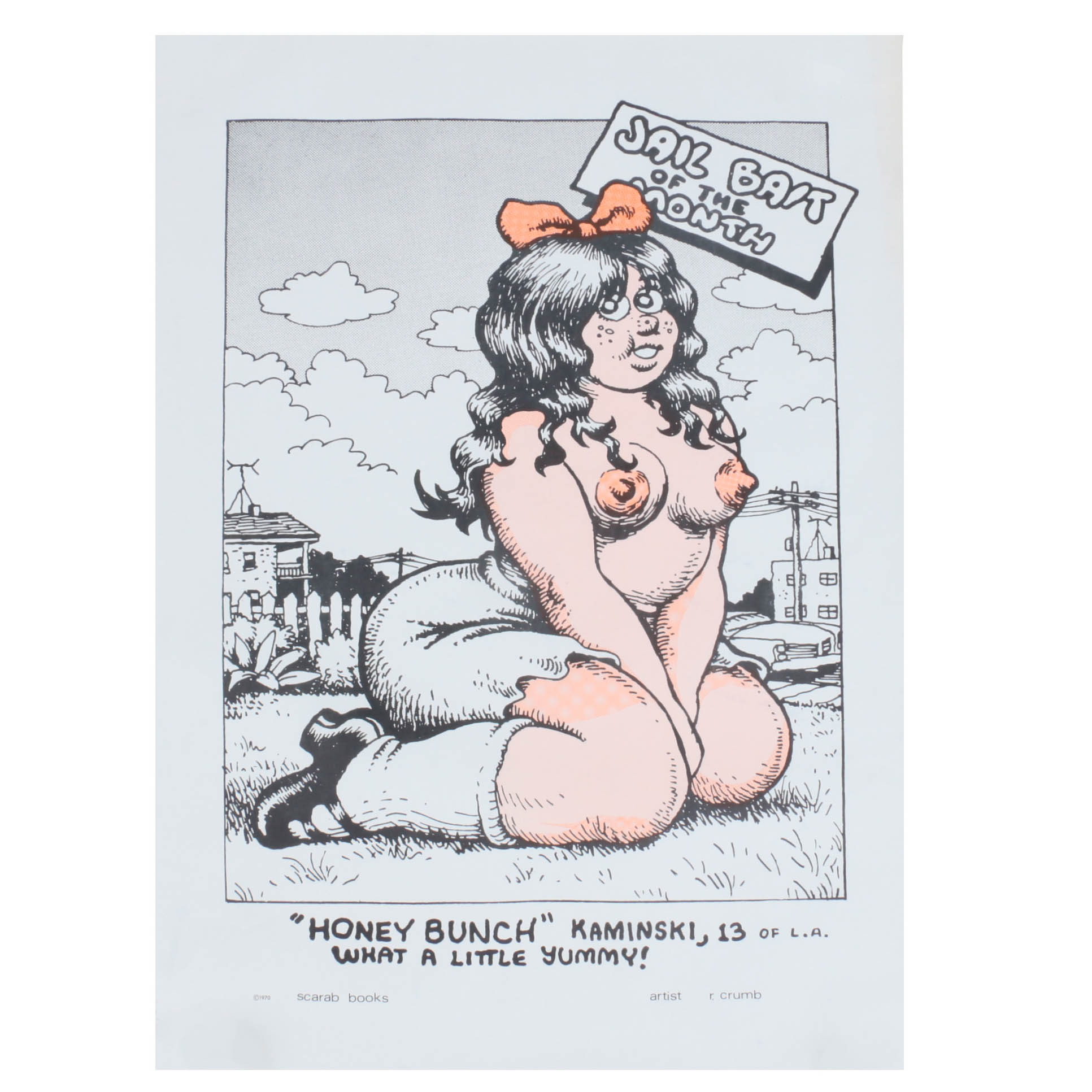 Robert Crumb 1970 "'Honey Bunch' Kaminsky" Poster