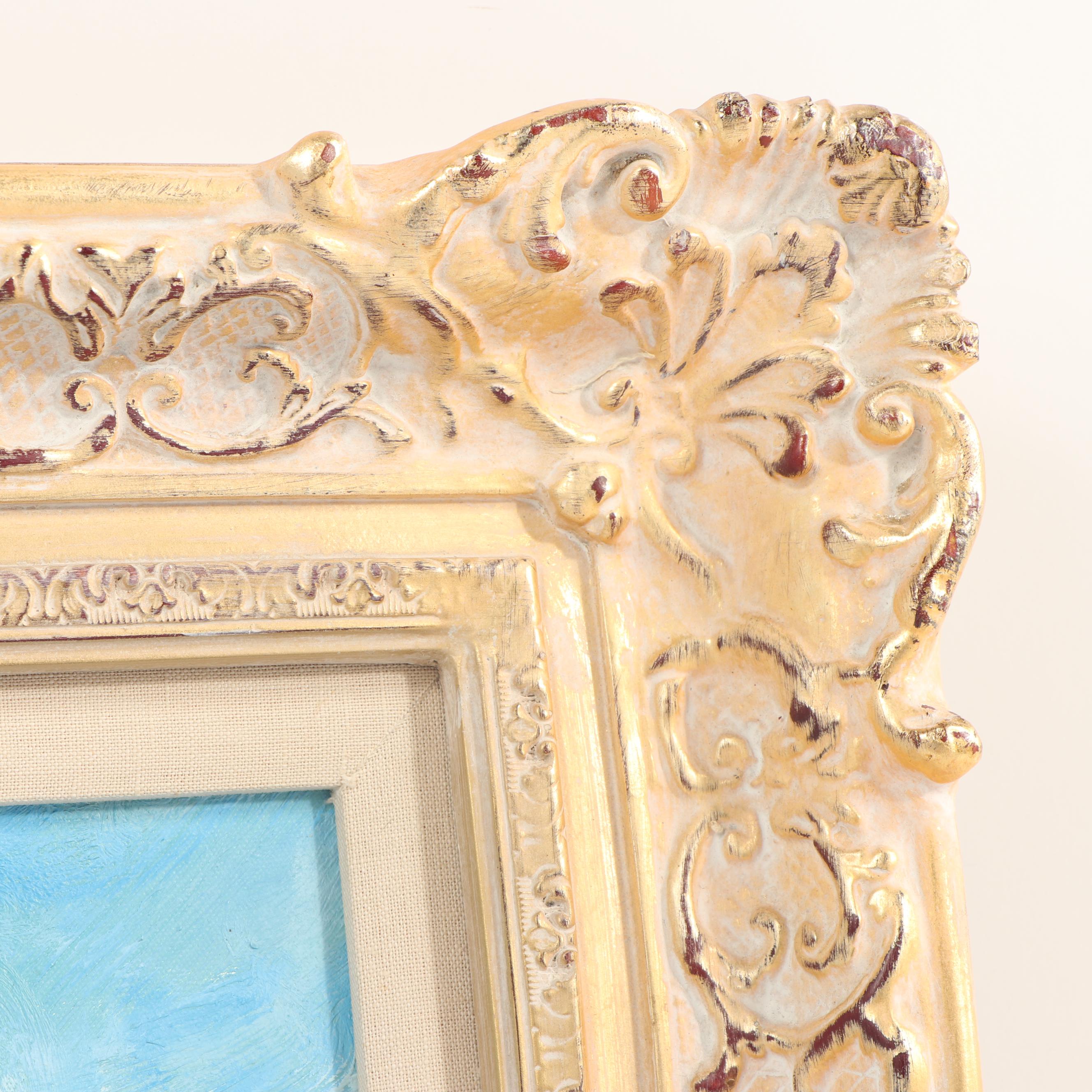 D. Kessler Harbor Scene with Ships Oil Painting