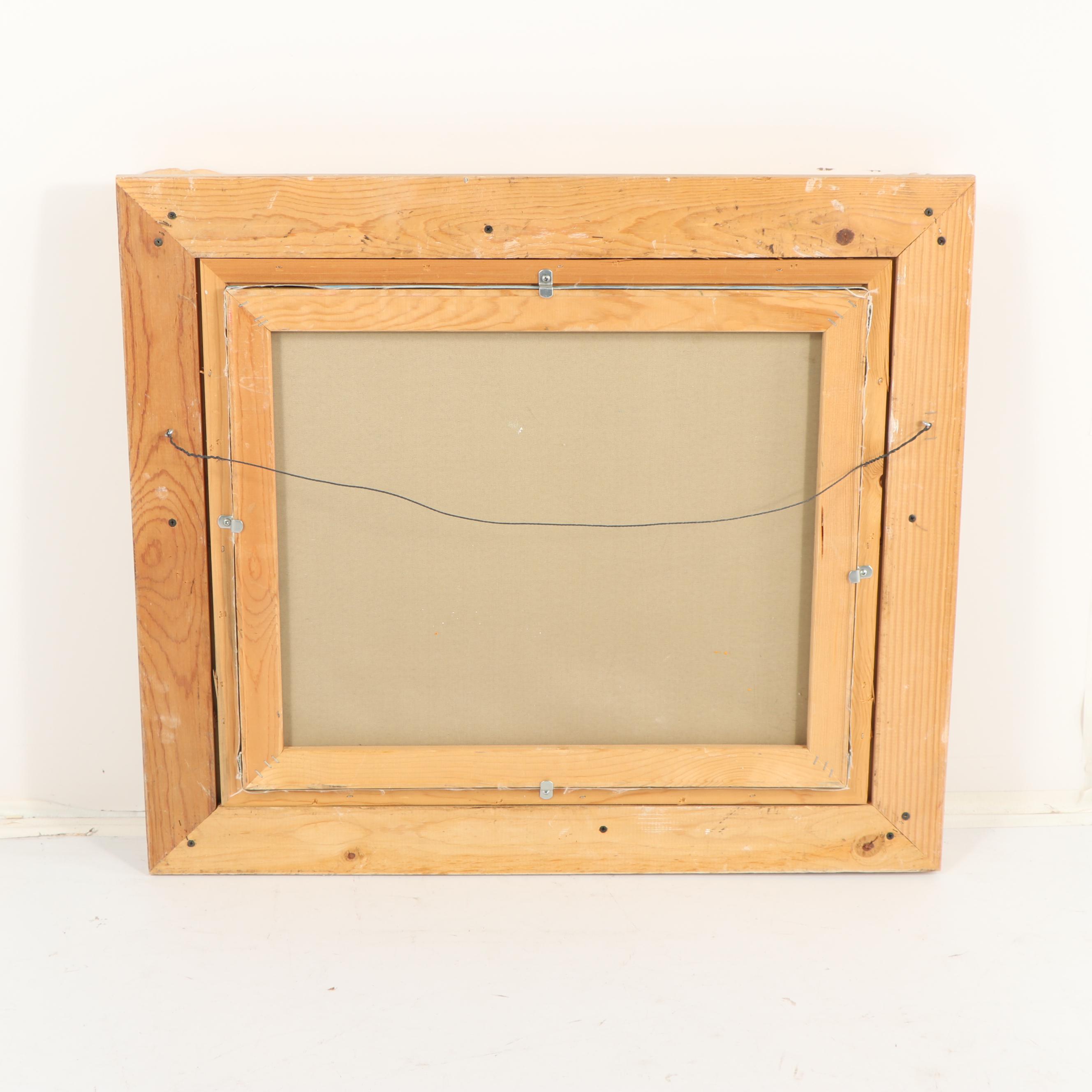 D. Kessler Harbor Scene with Ships Oil Painting