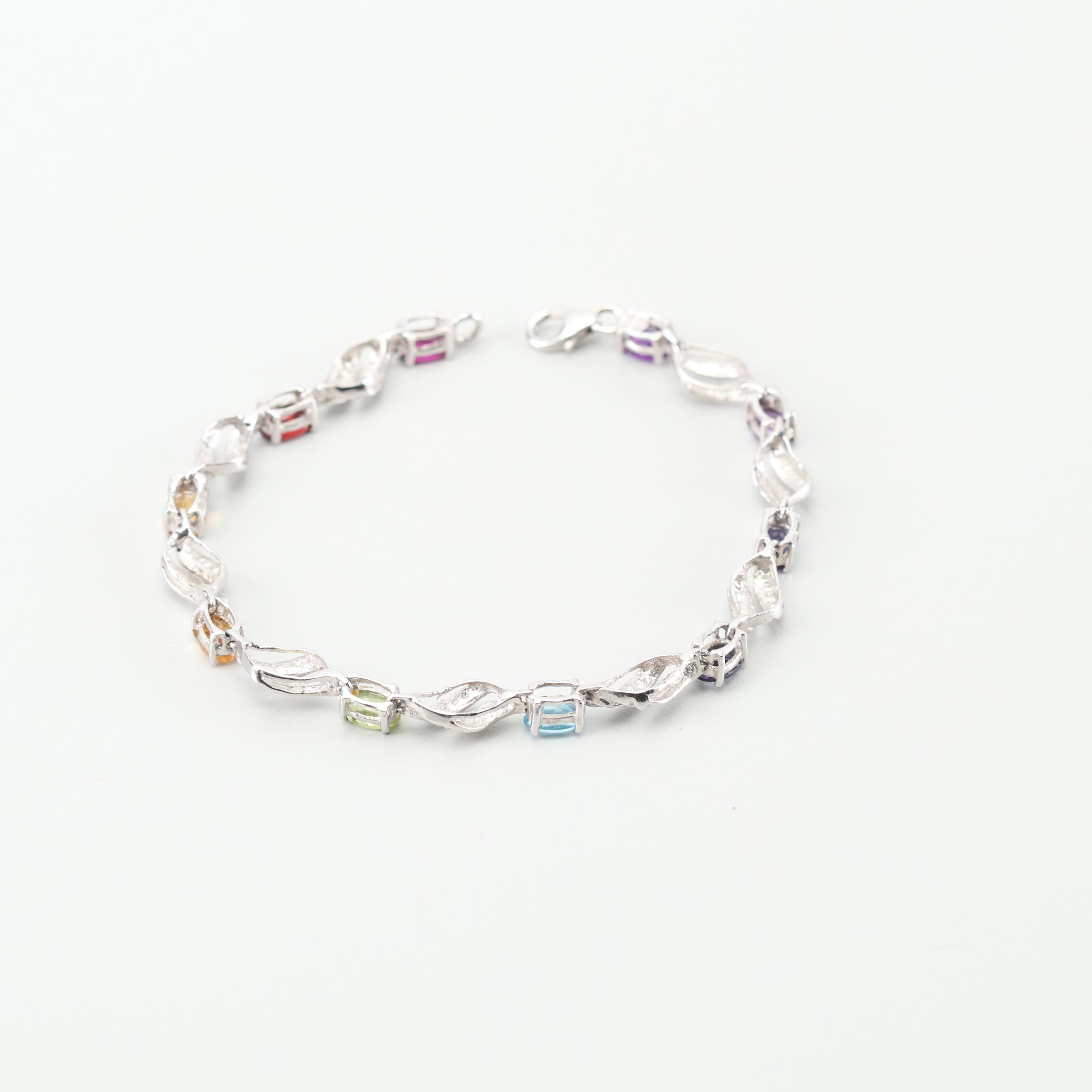 Sterling Silver Gemstone Bracelet