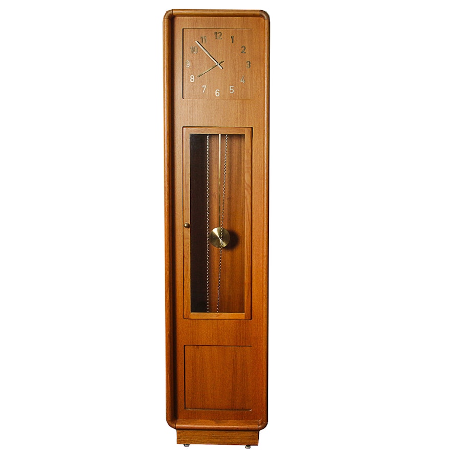 Danclock Danish Modern Teak Grandfather Clock