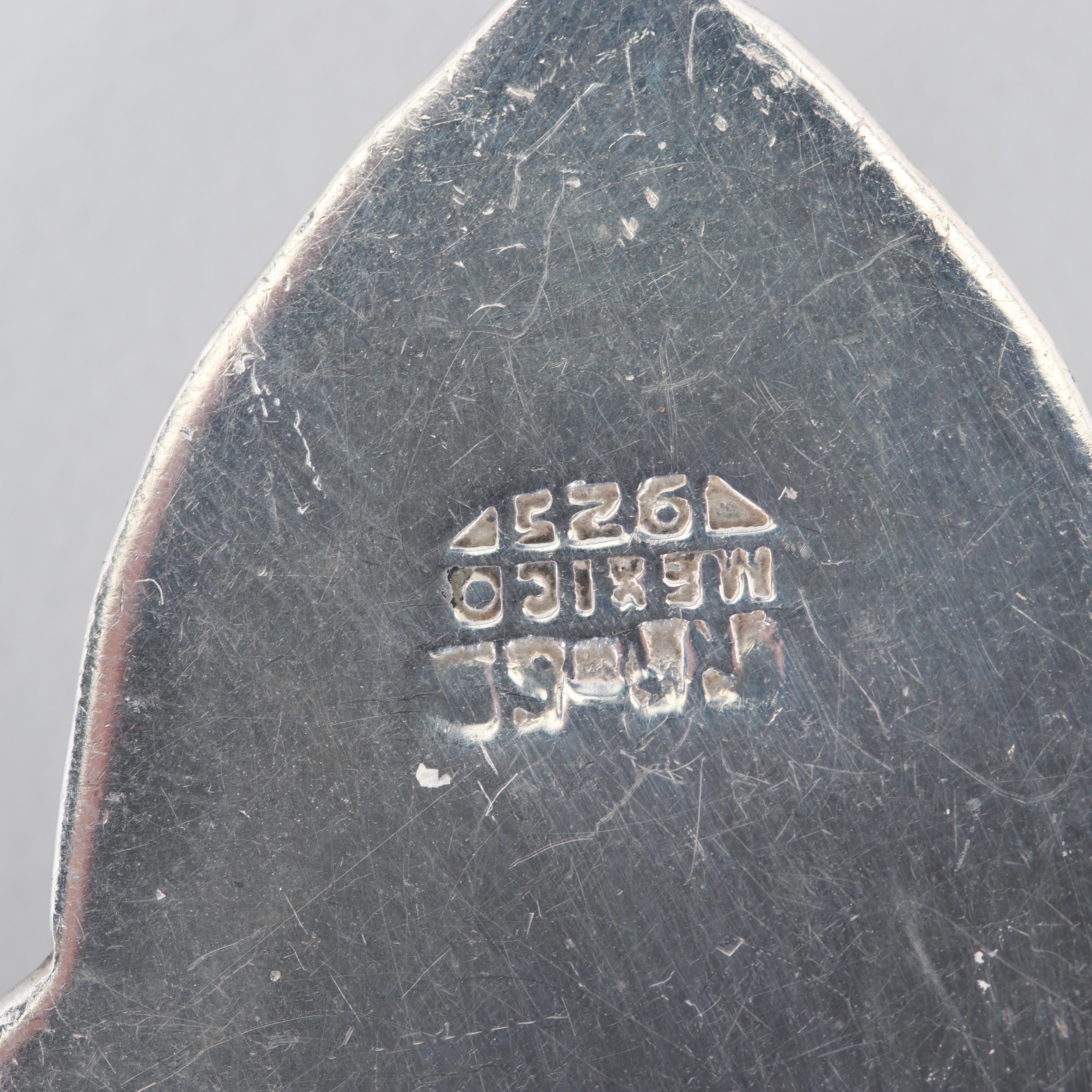 Sterling Silver Turquoise Pendant Necklace and Earrings