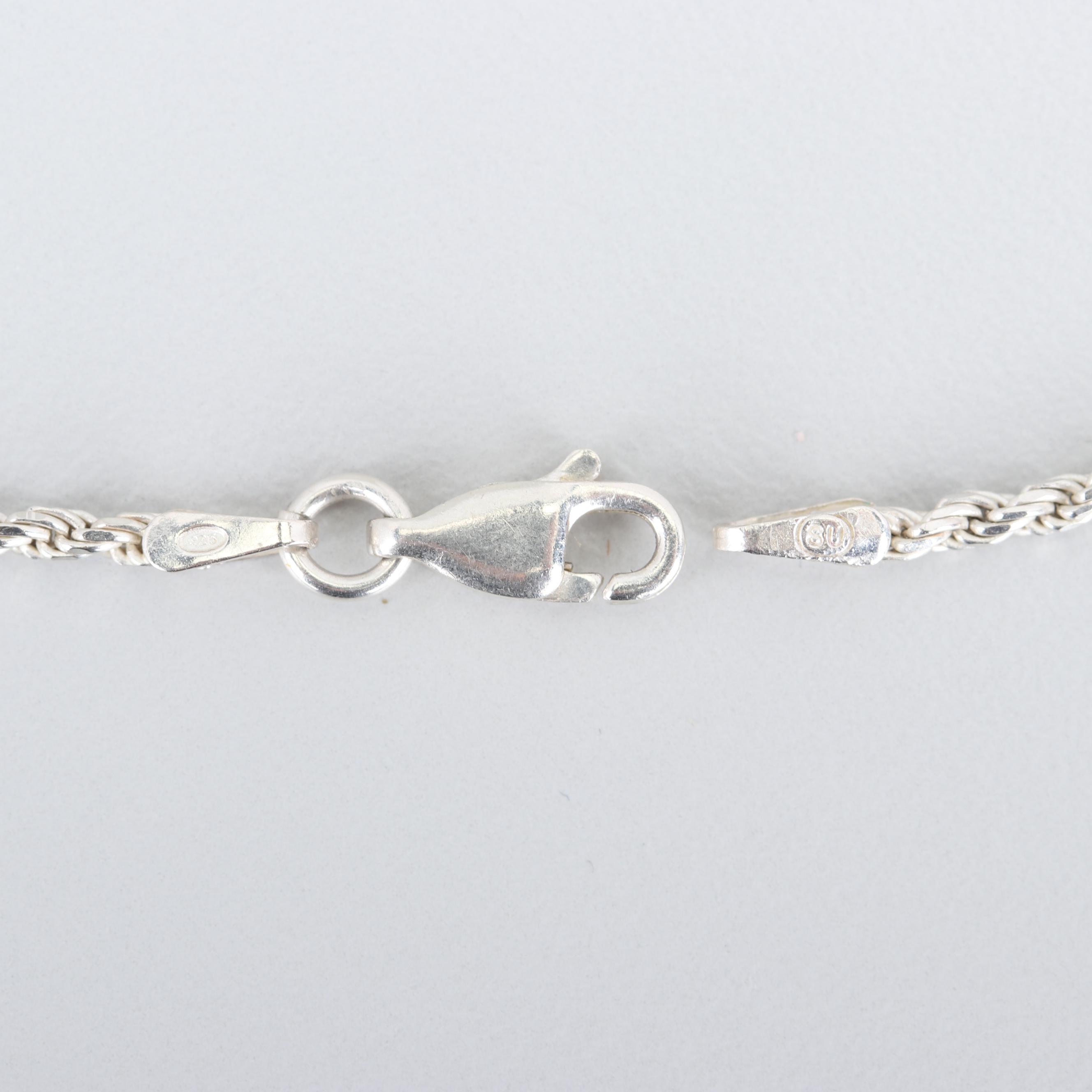 Sterling Silver Turquoise Pendant Necklace and Earrings