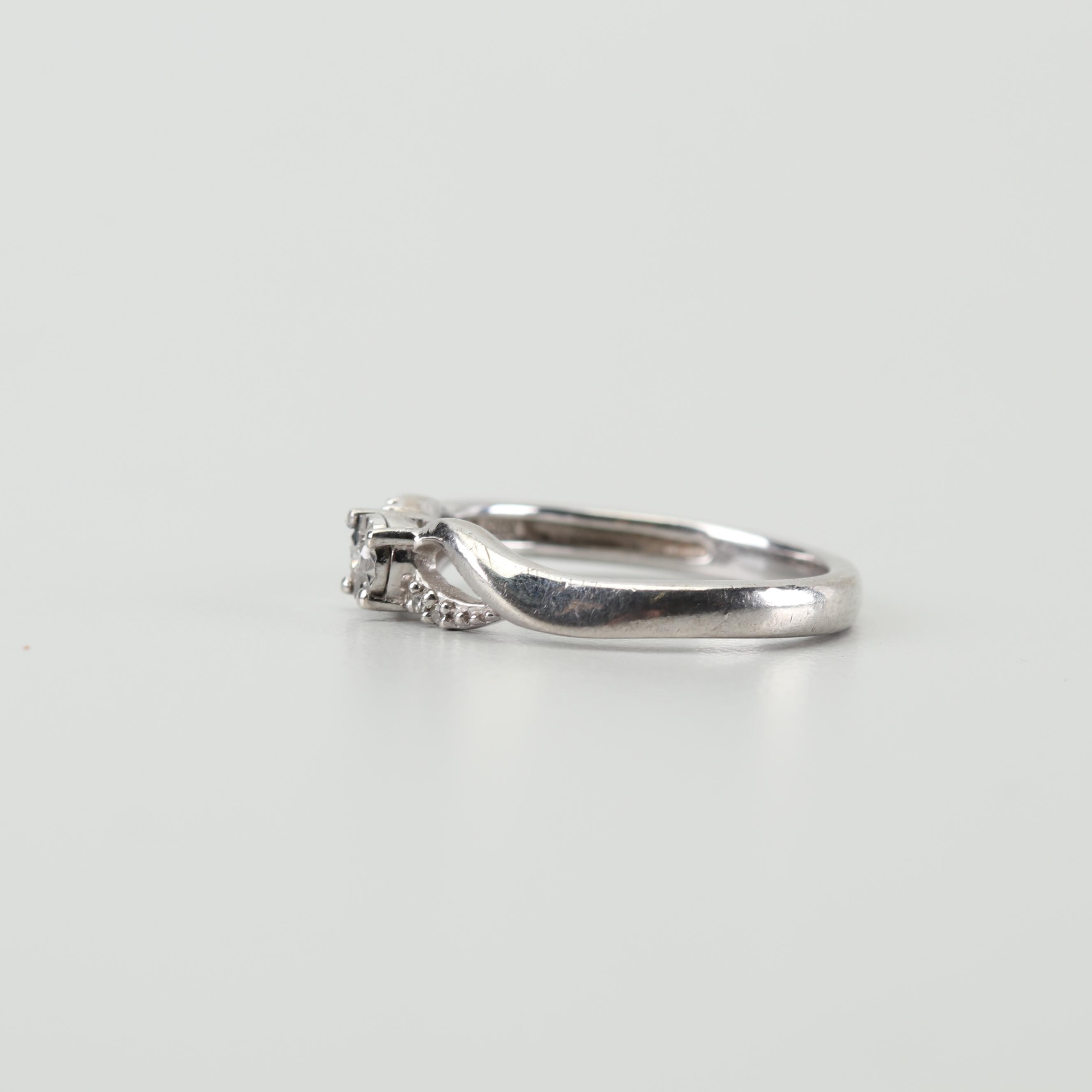 Sterling Silver Diamond Ring