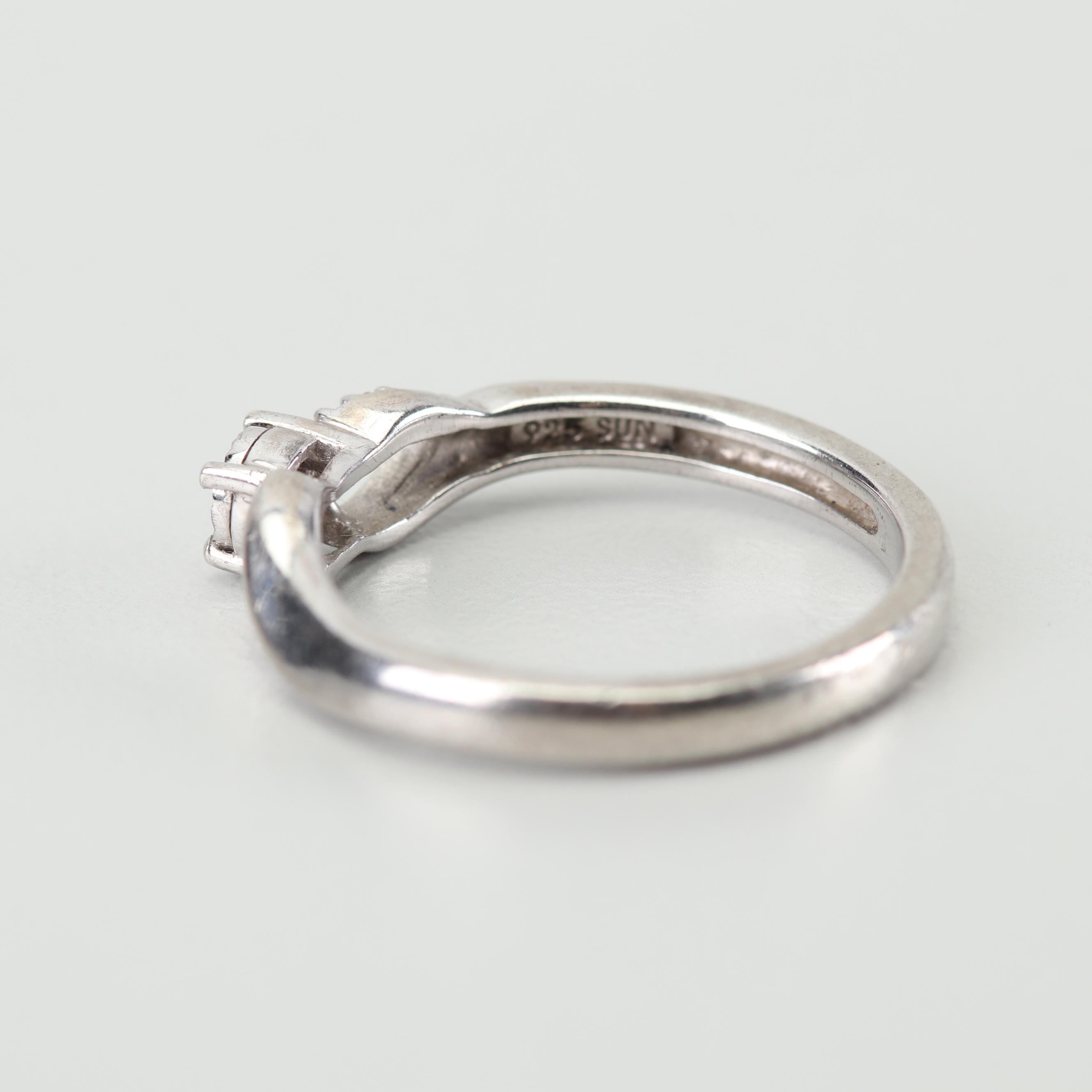 Sterling Silver Diamond Ring