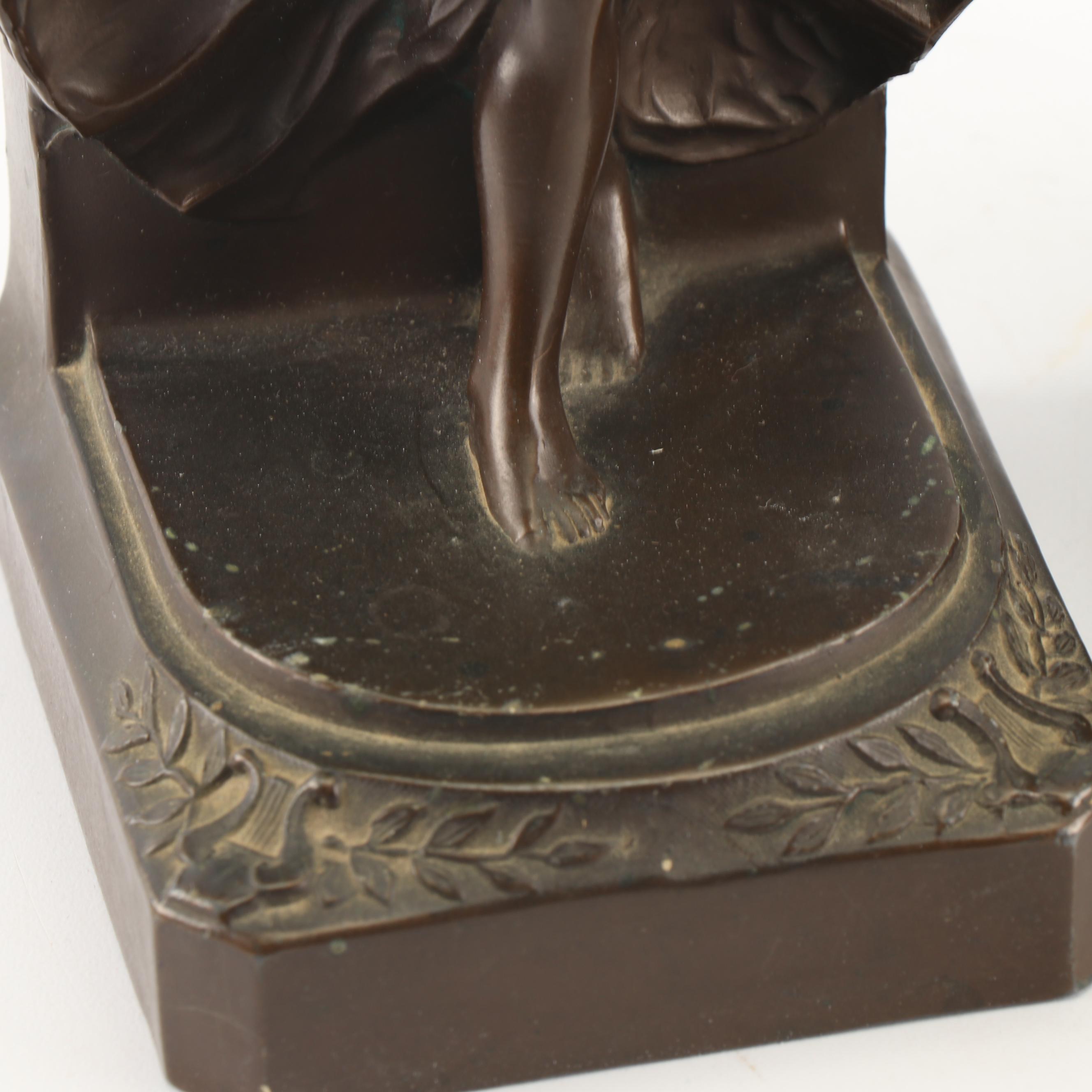 Art Deco "Loie Fuller" Bronze Clad Spelter Bookends
