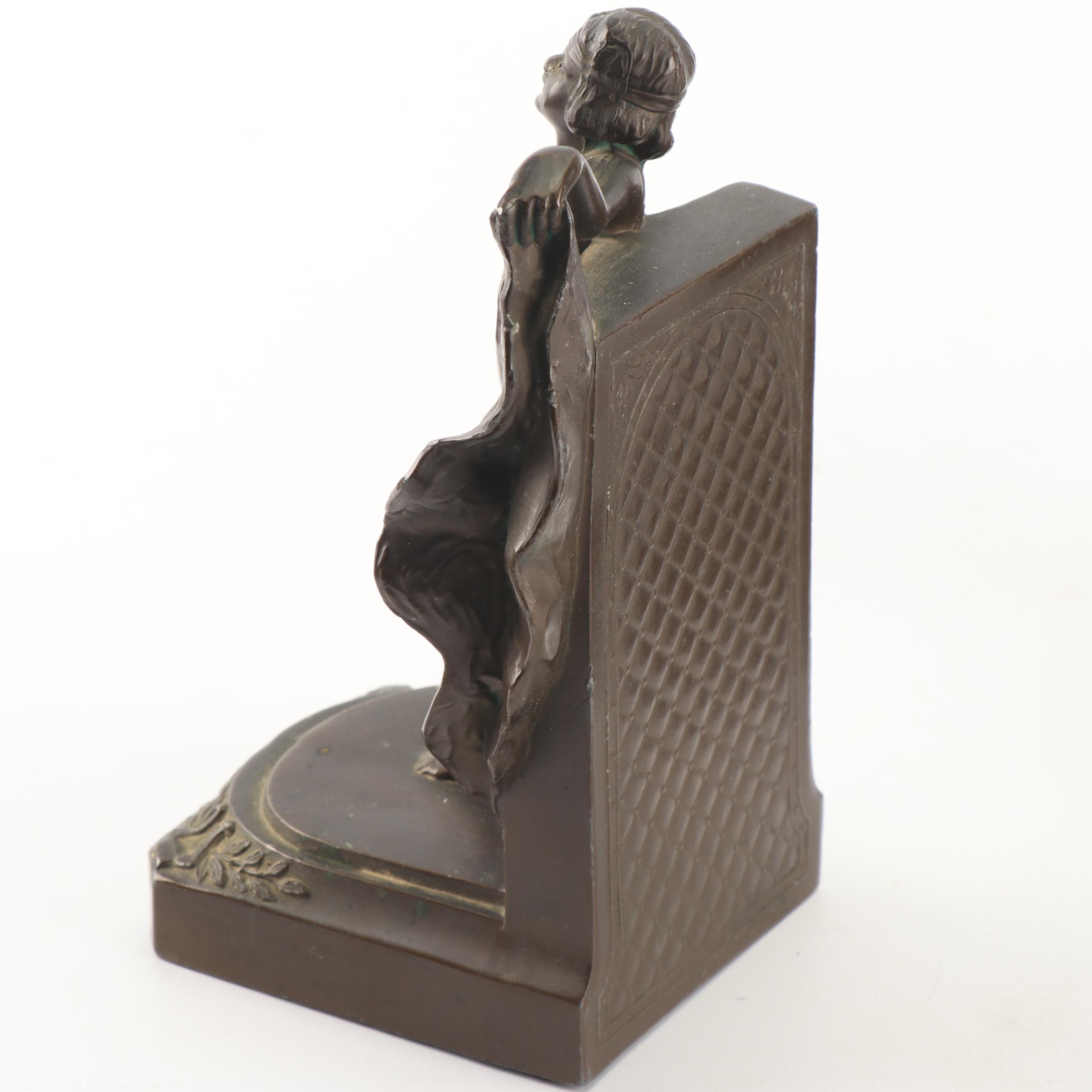 Art Deco "Loie Fuller" Bronze Clad Spelter Bookends