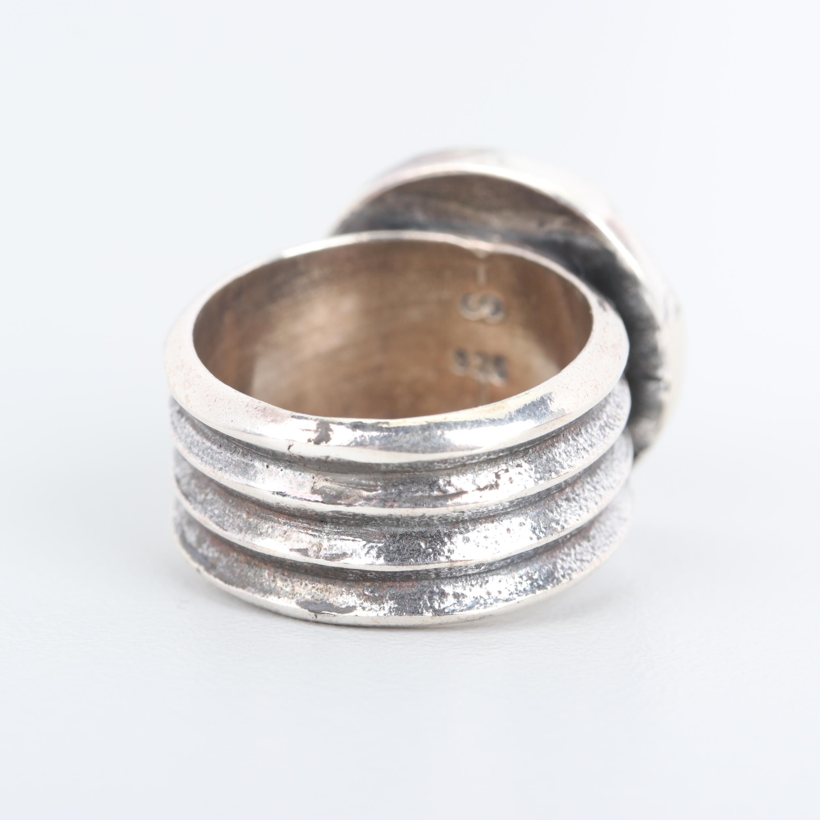 Sterling Silver Ring with Reproduction Roman Imperial Severus Alexander Coin