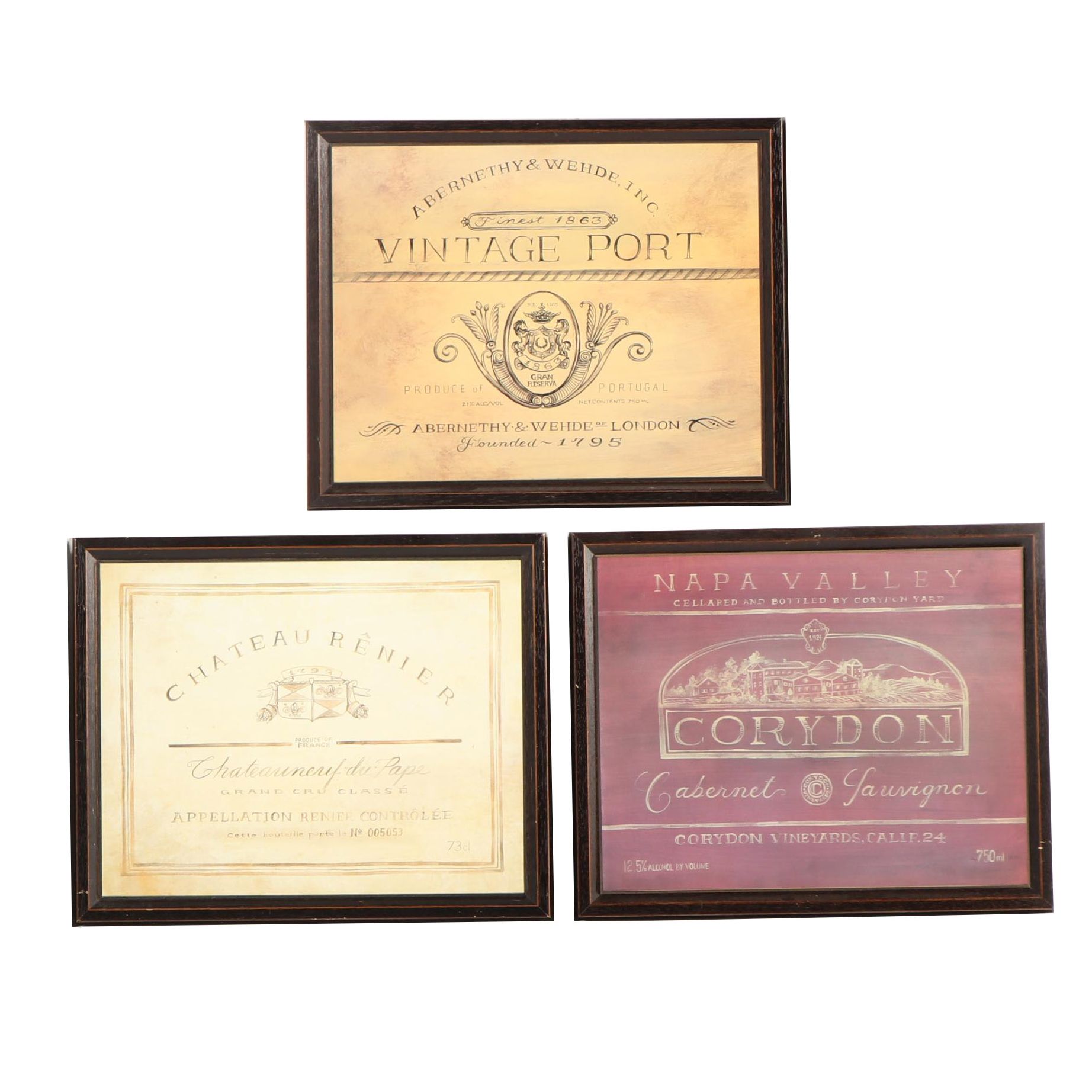 Angela Staehling Wine Themed Offset Lithographs