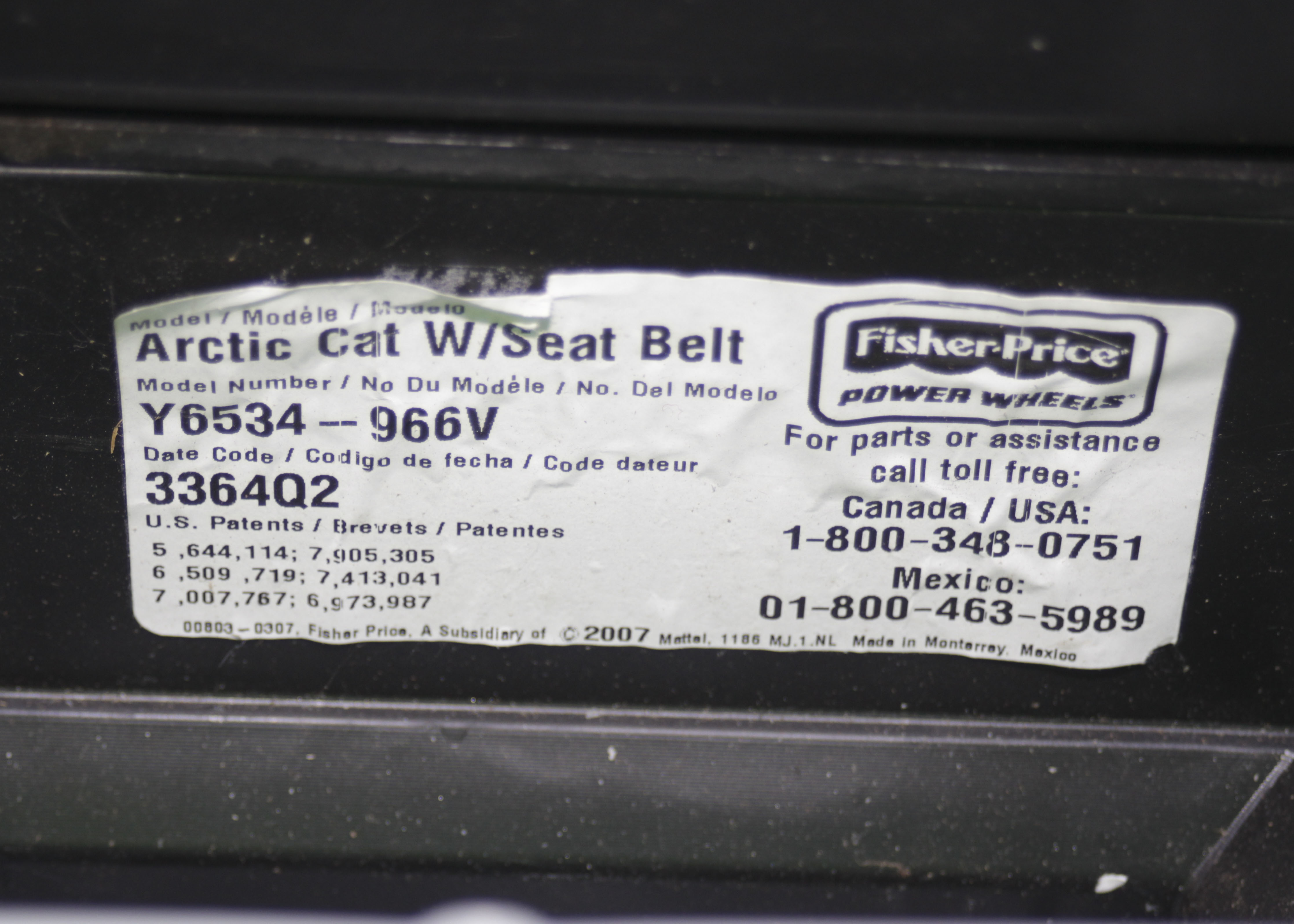 Child's Fisher - Price "Arctic Cat XTZ 1000 Prowler" Battery Powered ATV