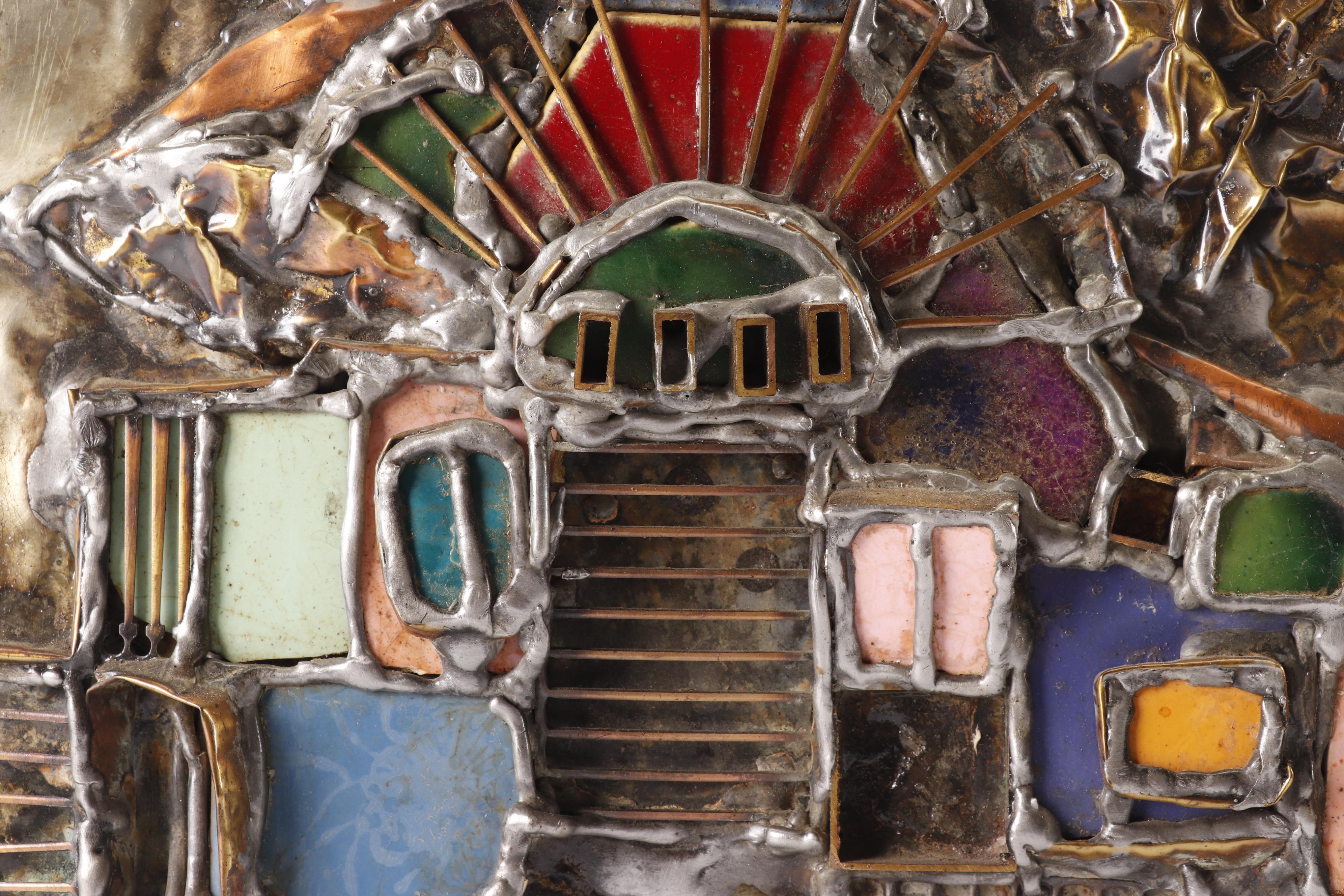 Rivka Eliav Mixed Media Panel "Jerusalem"