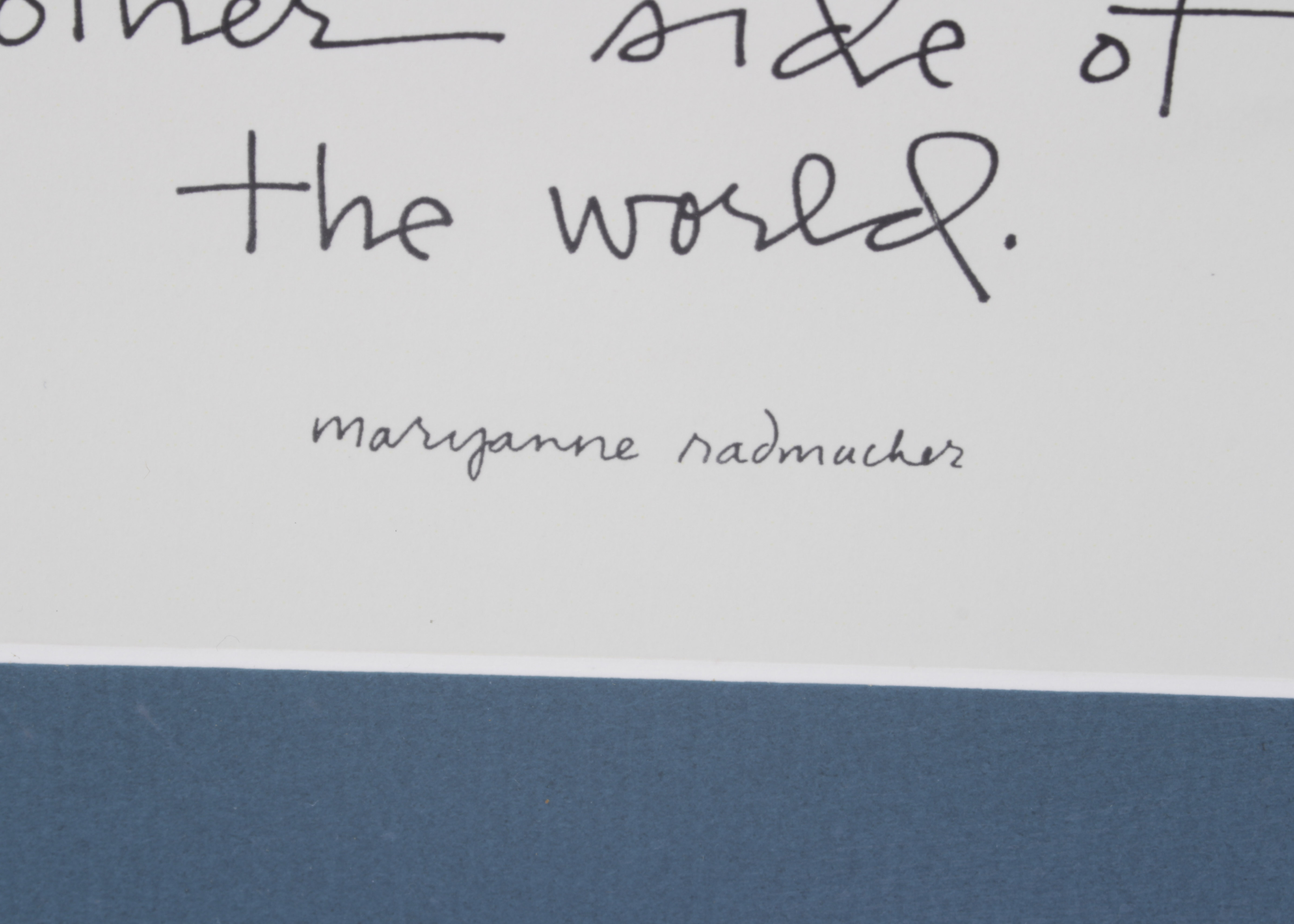 Mary Anne Radmacher "Travel" Mixed Media Color Lithograph