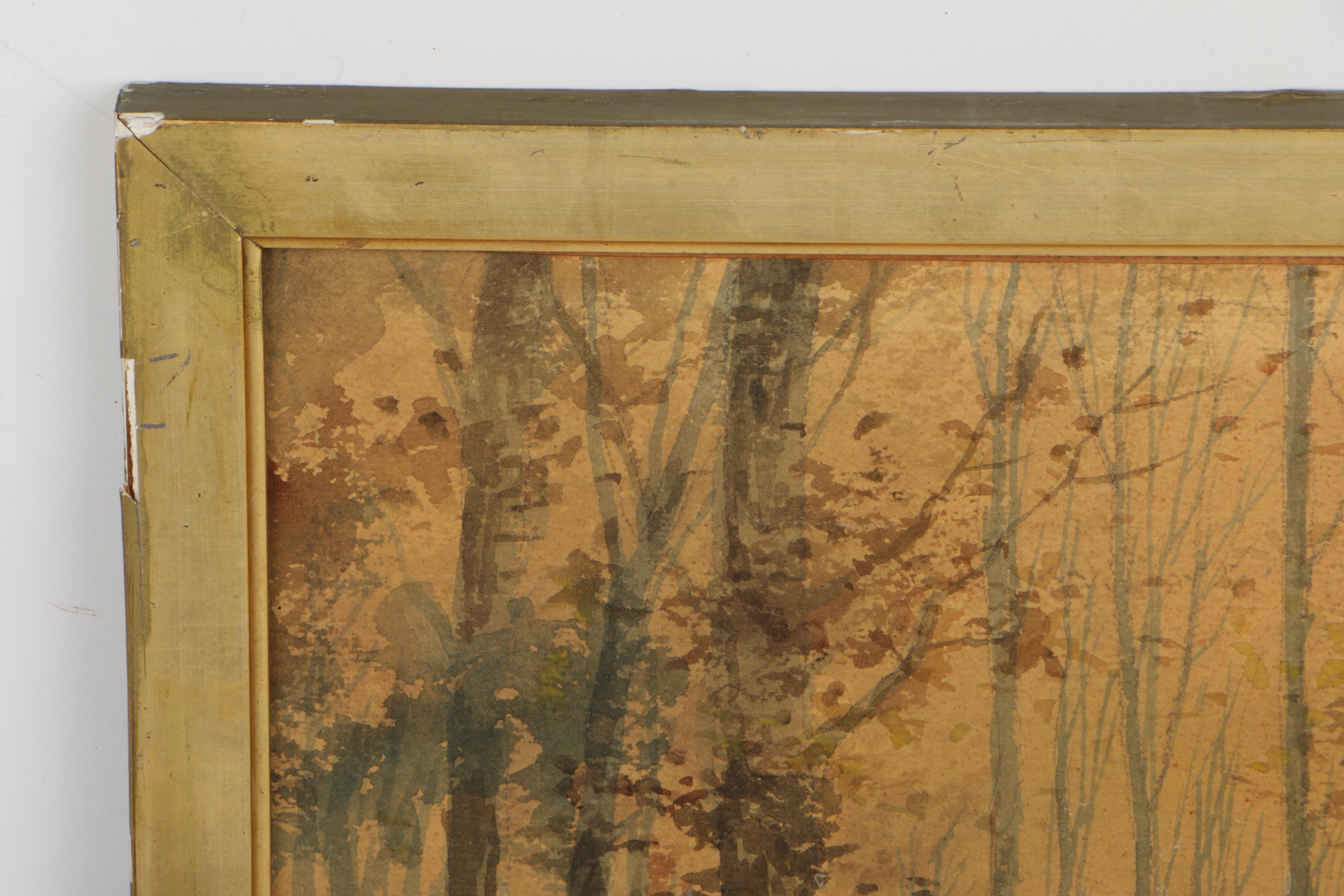 R. Hills Bemish Watercolor Painting