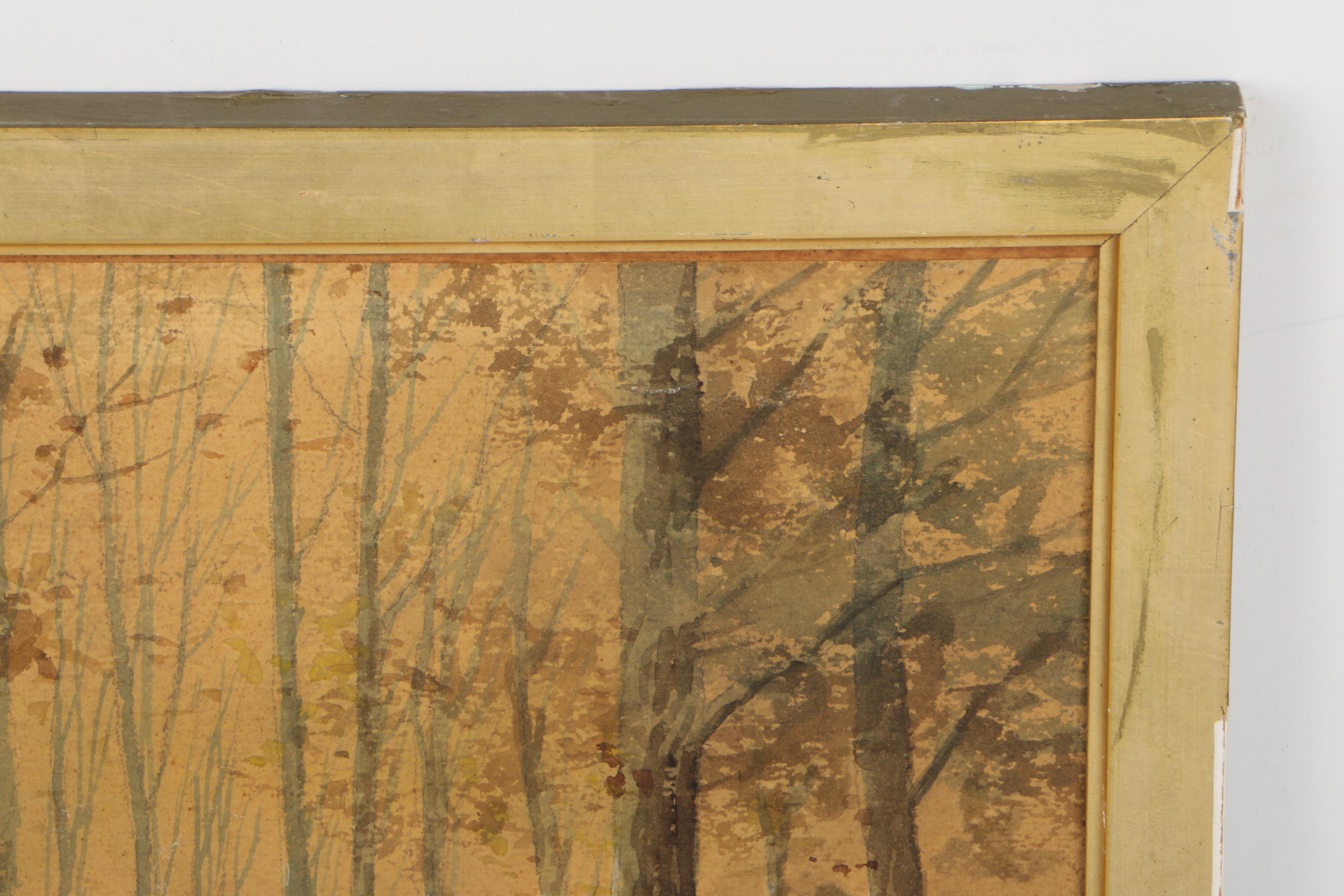 R. Hills Bemish Watercolor Painting