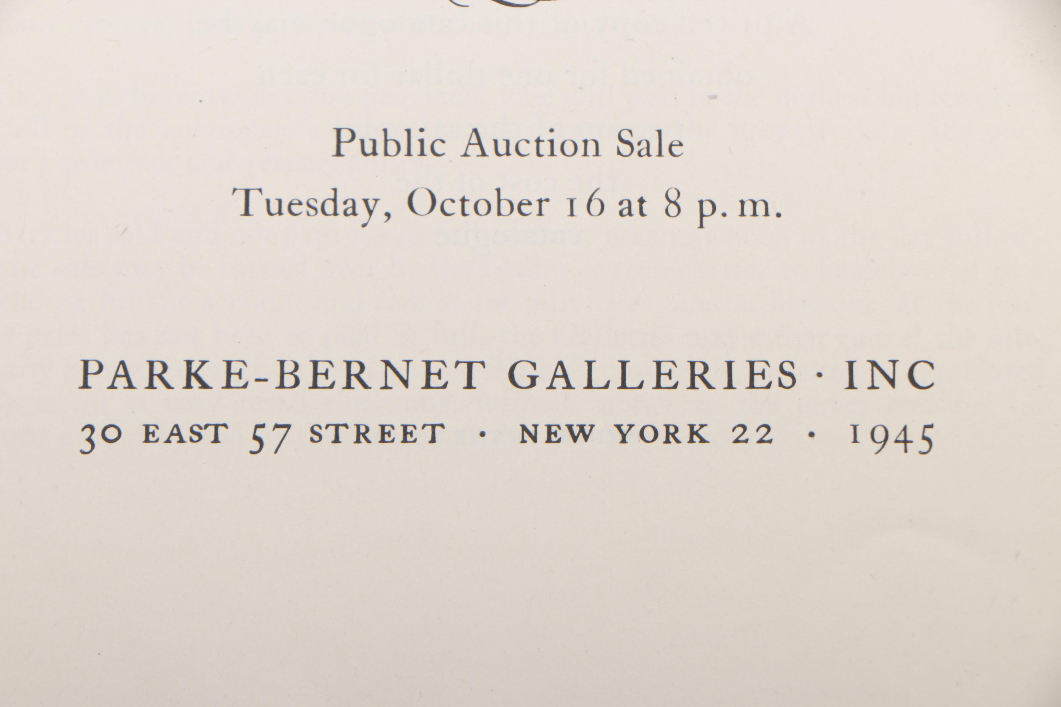 Vintage Art Auction Catalogs