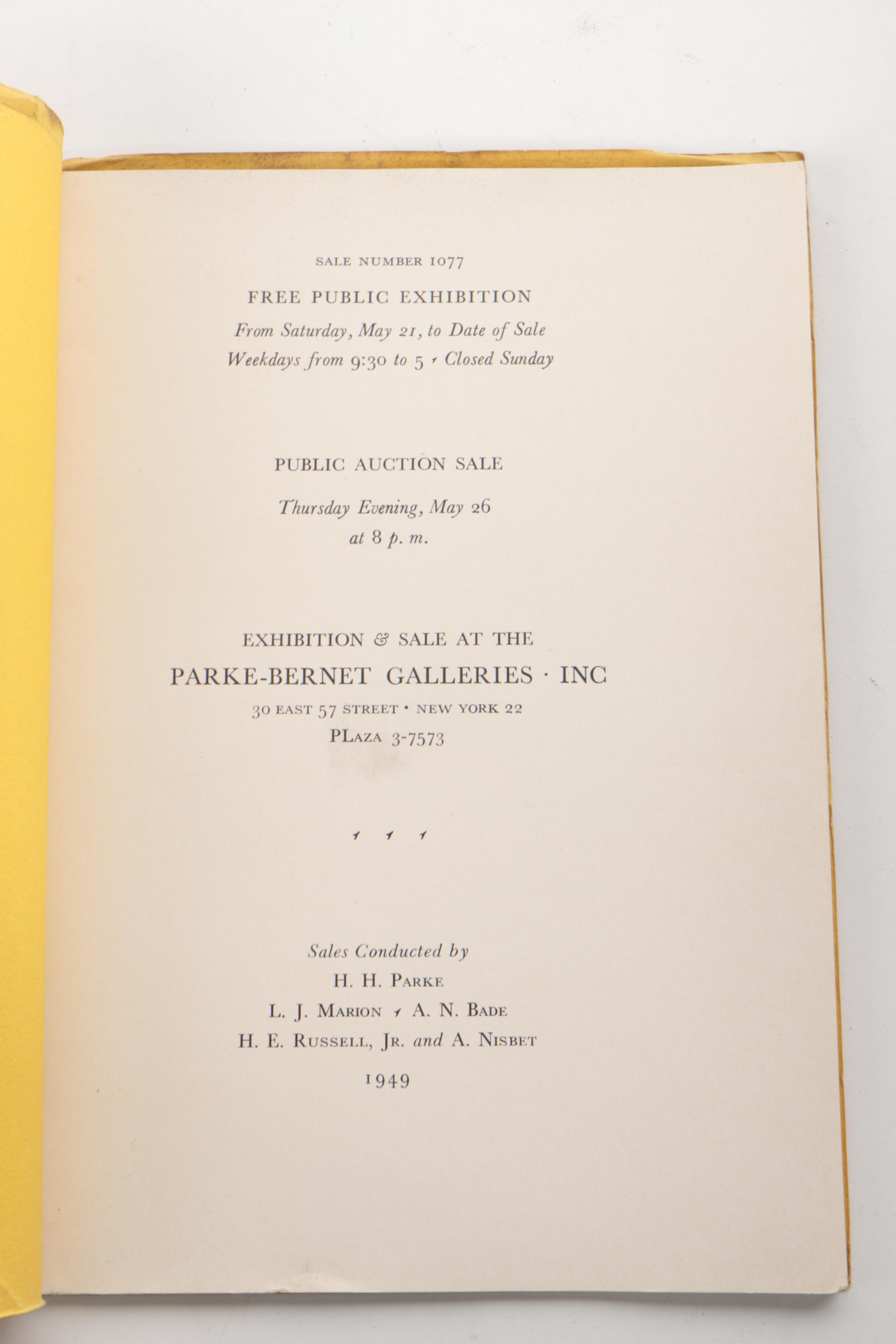 Vintage Art Auction Catalogs