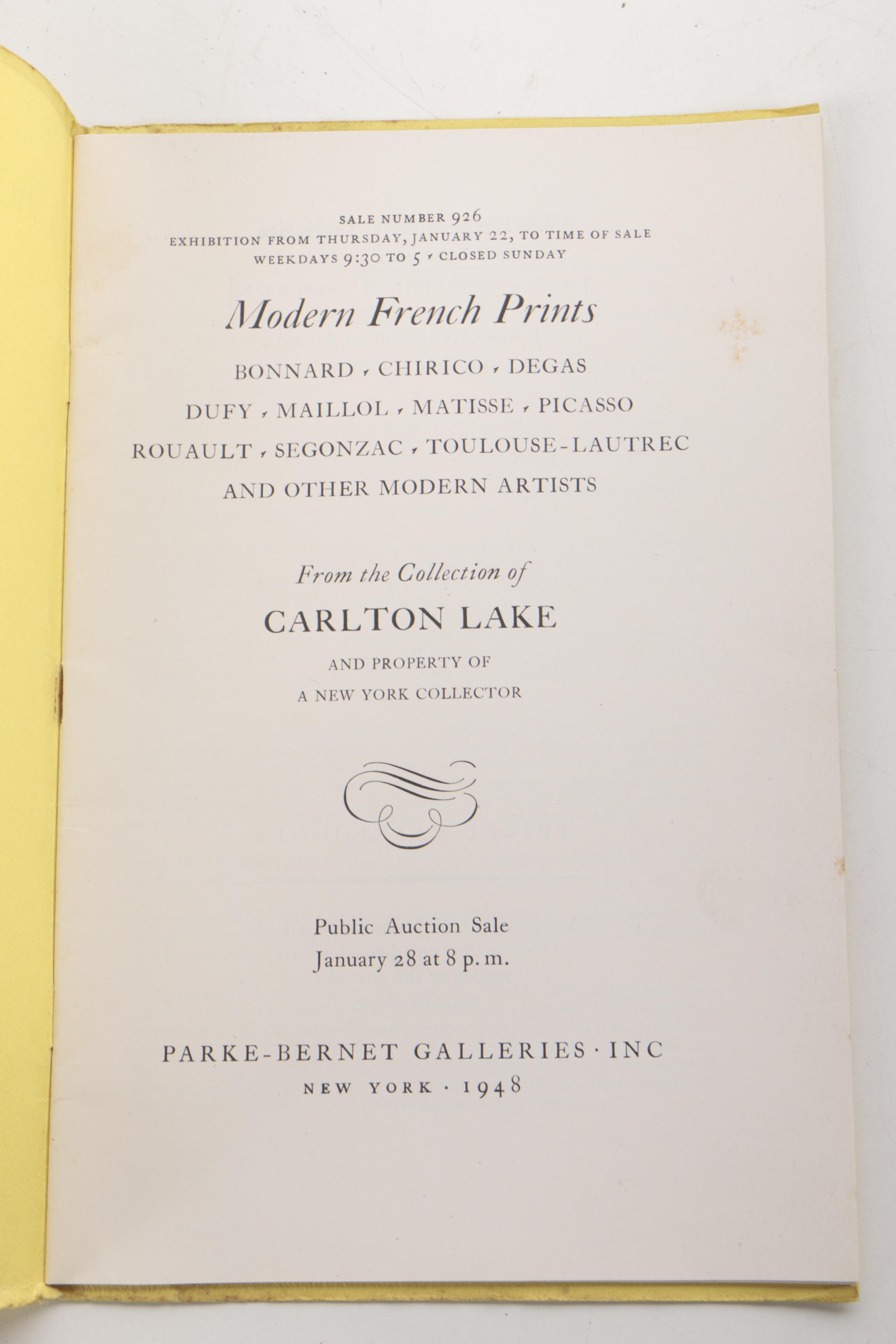 Vintage Art Auction Catalogs