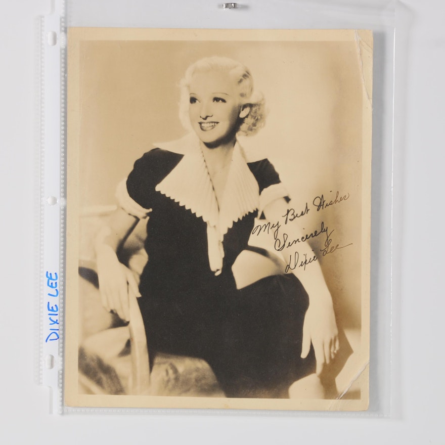 Gelatin-Silver Photograph Autographed by Dixie Lee