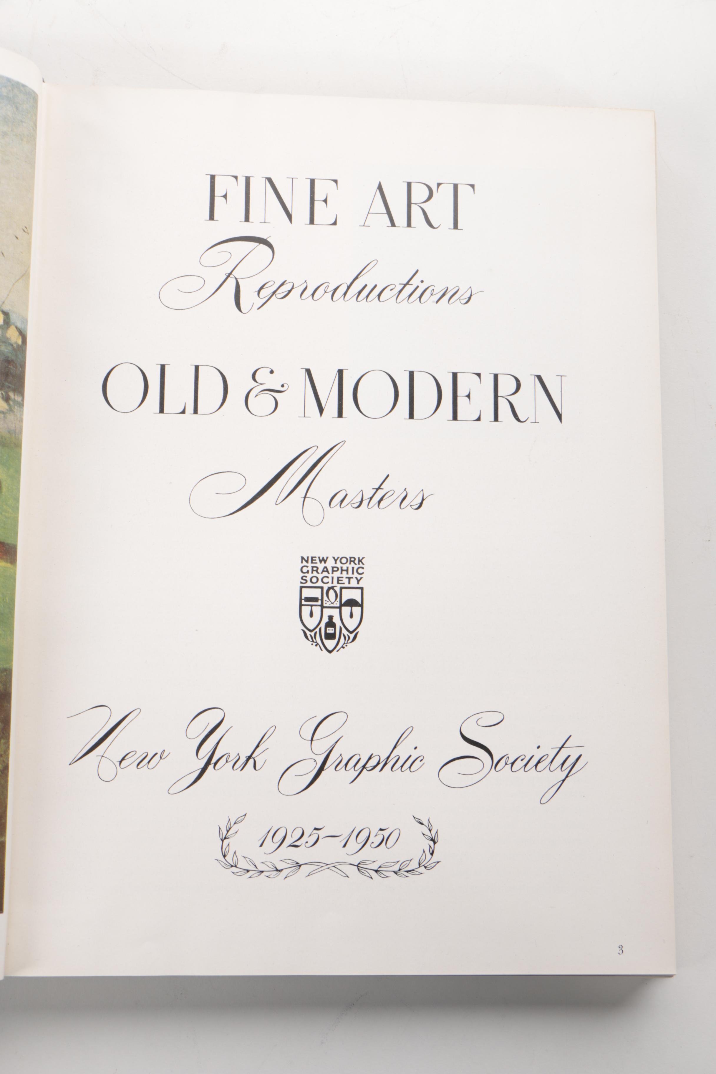 "Fine Art Reproductions: Old and Modern Masters" Books