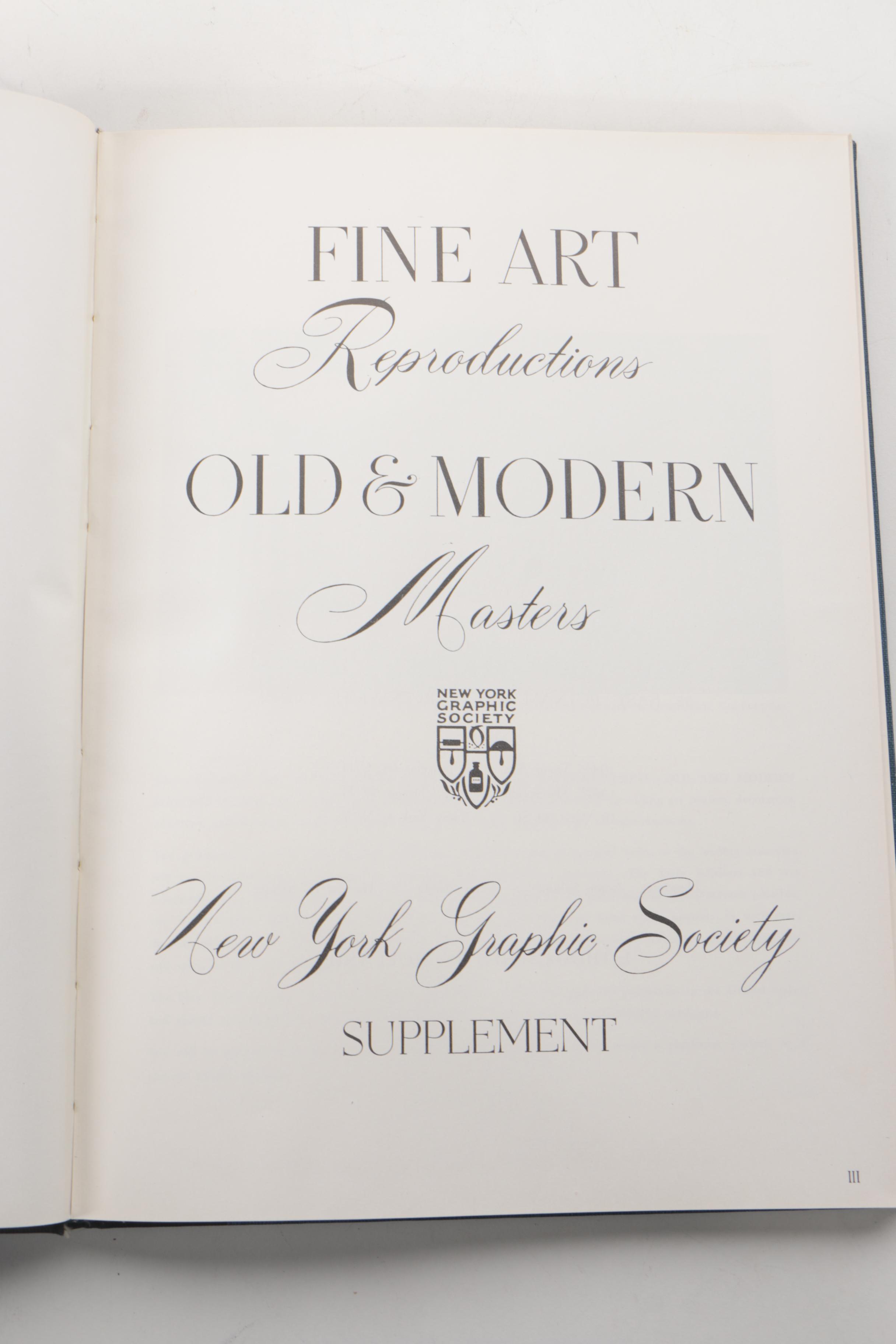 "Fine Art Reproductions: Old and Modern Masters" Books