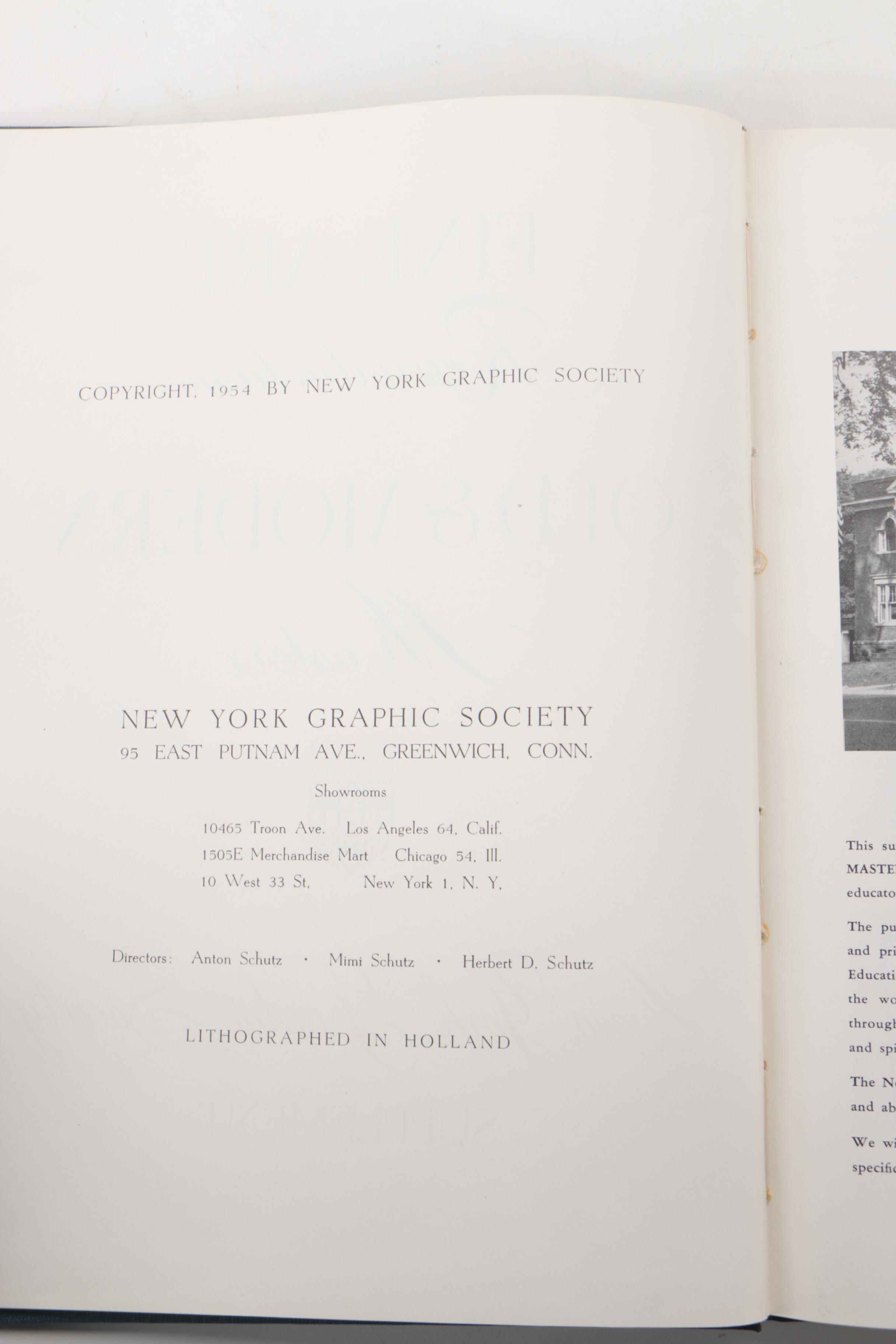 "Fine Art Reproductions: Old and Modern Masters" Books